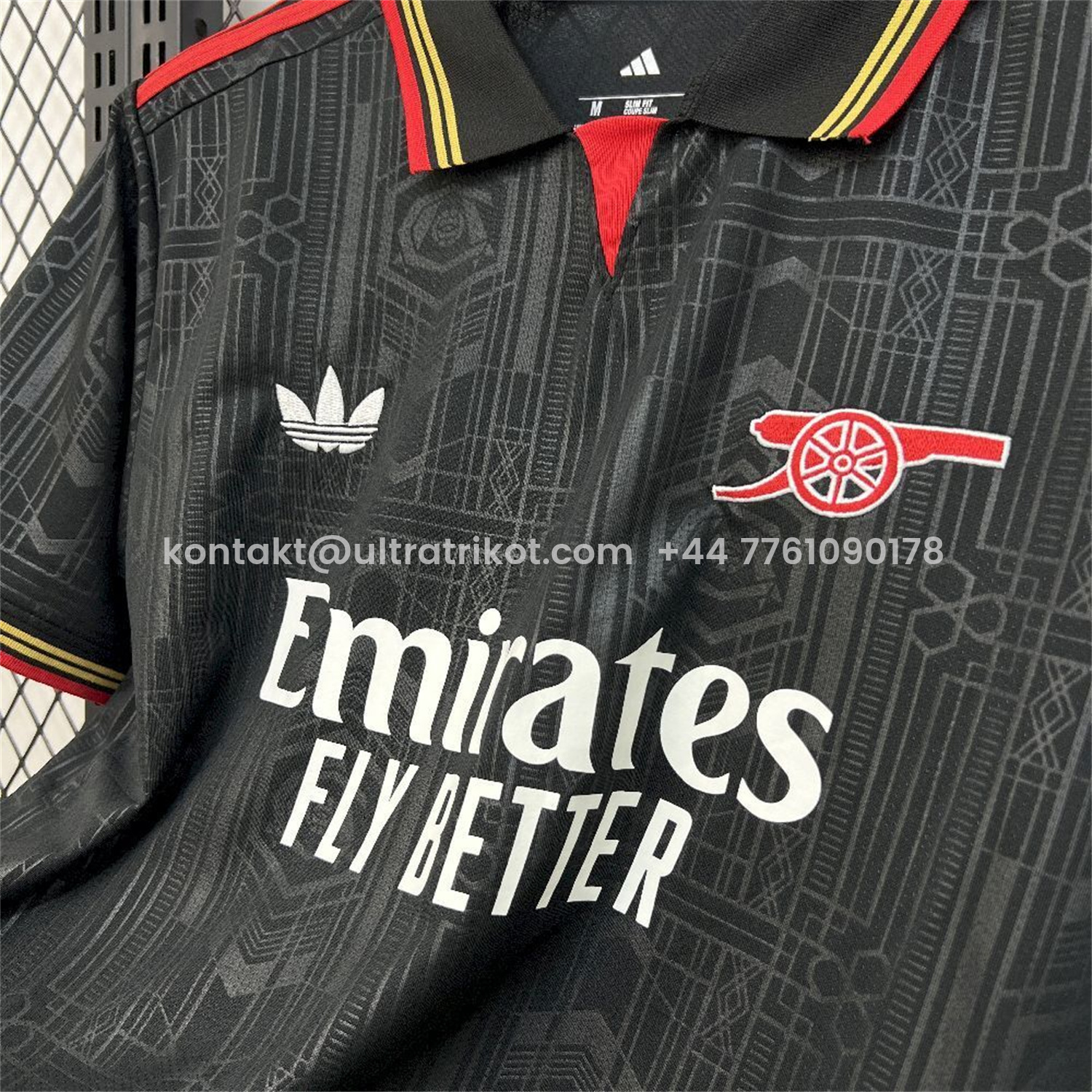 UltraTrikot-Arsenal 25-26 Black POLO Throwback Trefoil Jersey - Fans Version