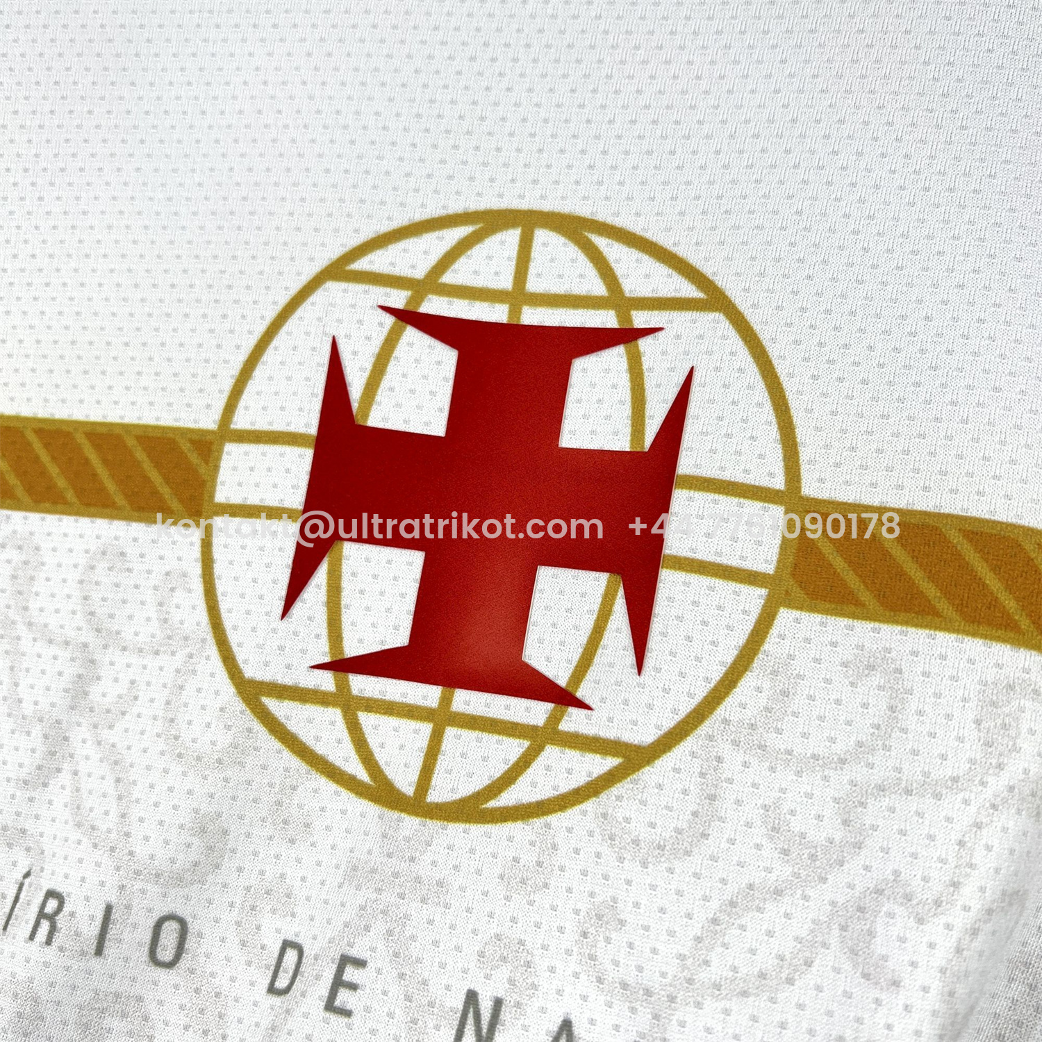 UltraTrikot-Vasco da Gama 25-26 Yellow Lines White Jersey - Fans Version