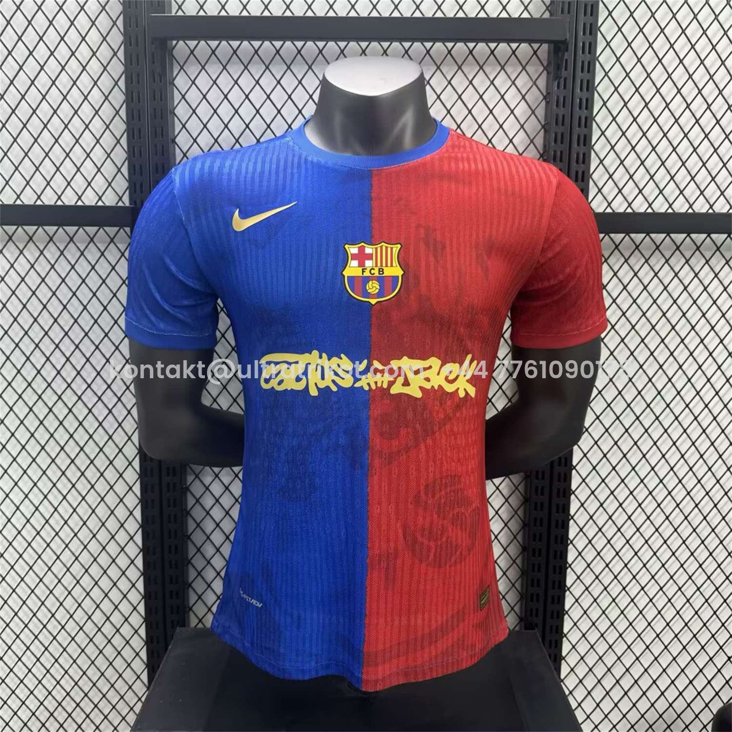 UltraTrikot-Barcelona x Travis Scott 25-26 Red & Blue Special Jersey - Player Version