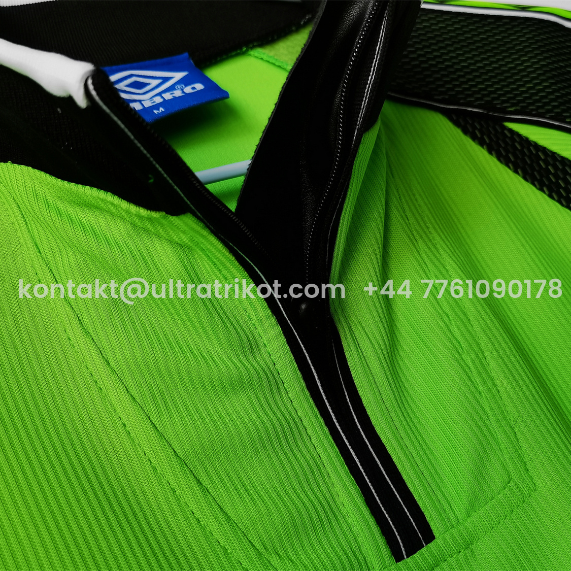 UltraTrikot-Retro Manchester United 98-99 Green Goalkeeper Long Sleeve Jersey