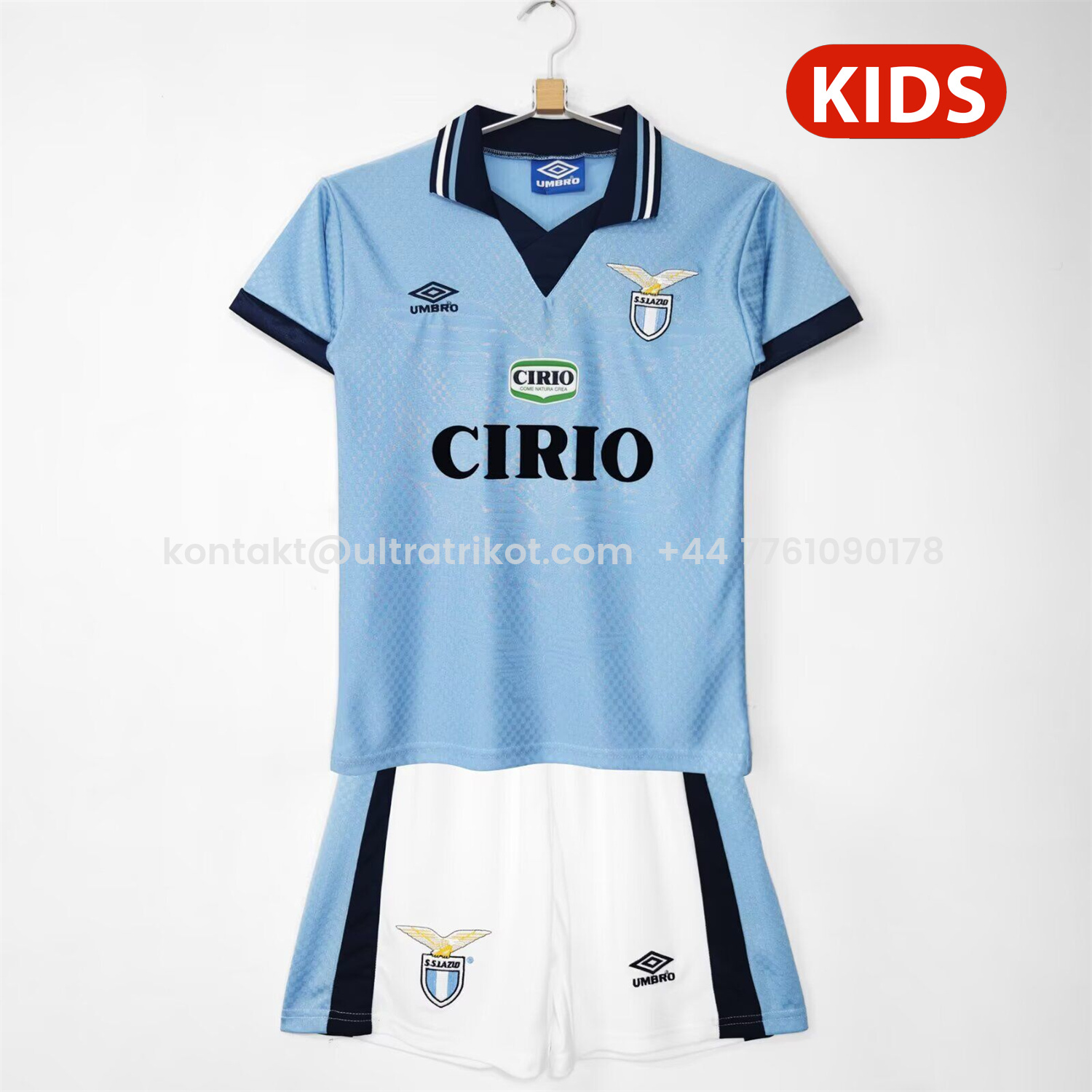 UltraTrikot-Retro Lazio 1996-97 Home Kids Kit