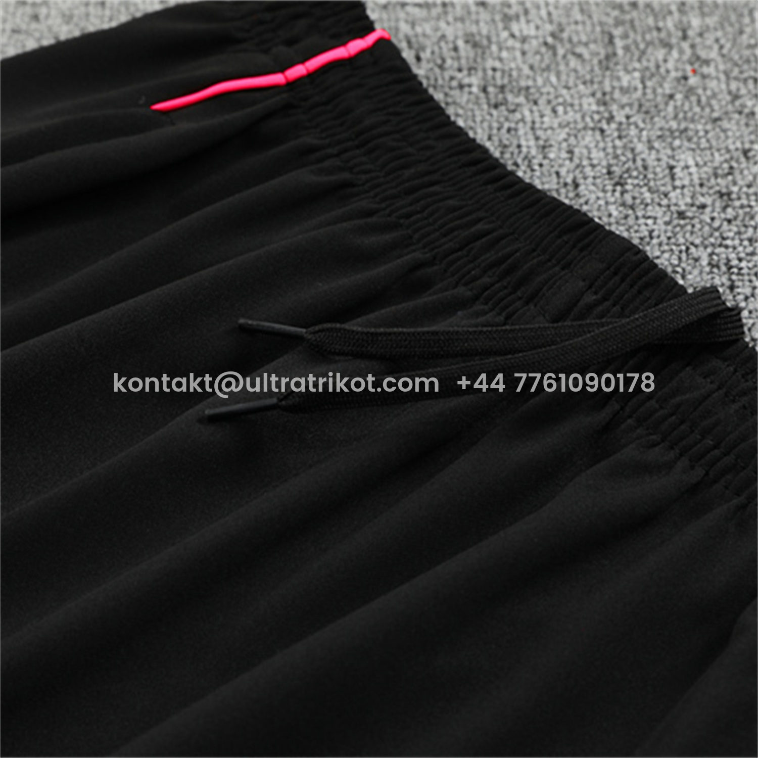 UltraTrikot-Arsenal 25-26 Long Sleeve Training Set - Pink Logo Black Top & Black Pants