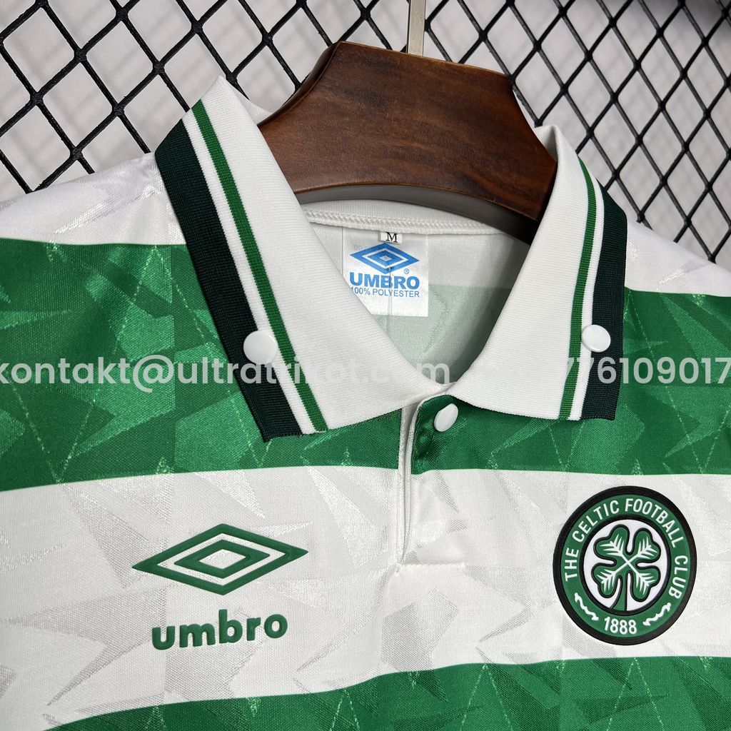 UltraTrikot-Retro Celtic 1989-91 Home Stadium Jersey