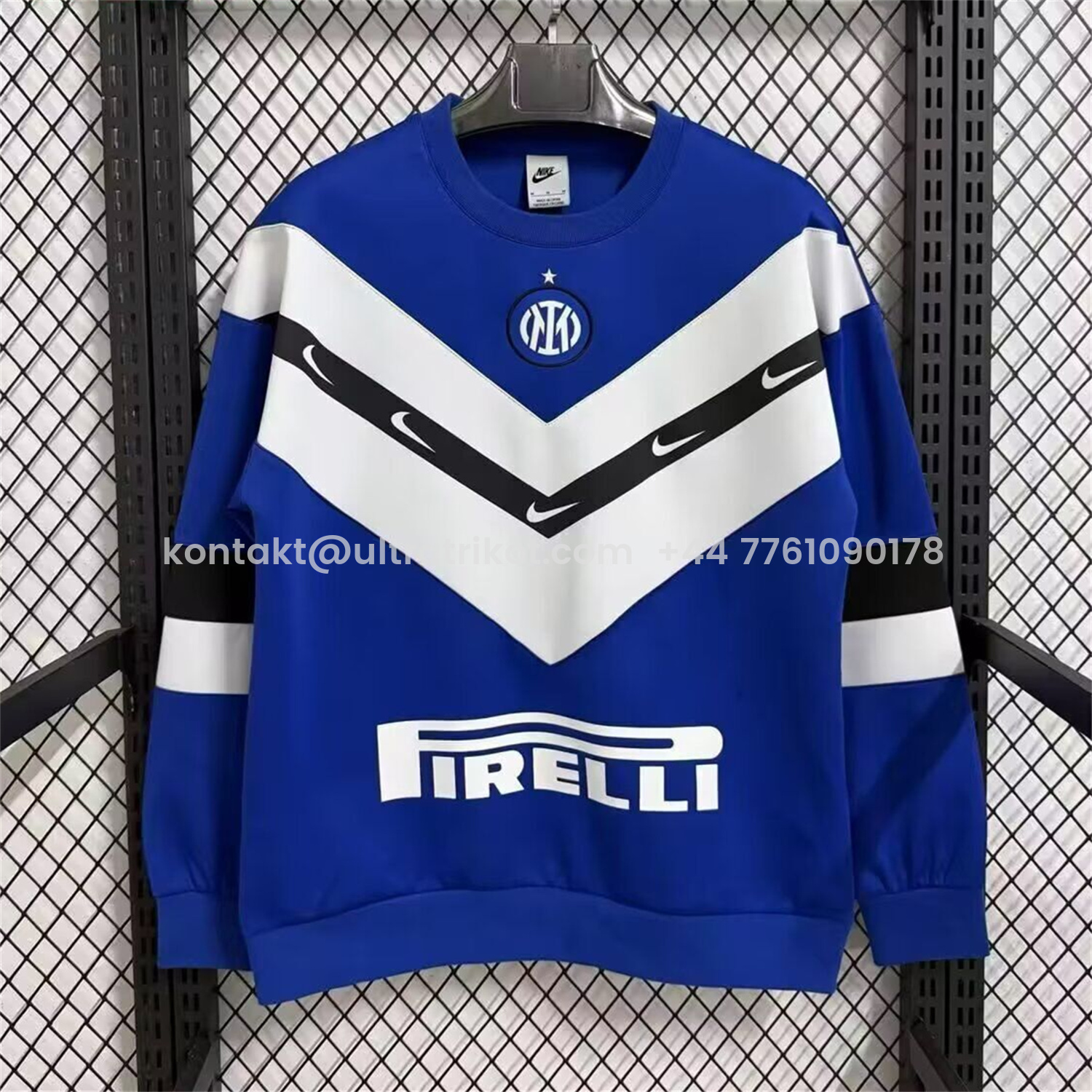 UltraTrikot-Inter Milan Blue And White Unisex Pullover Hoodieullover Hoodie