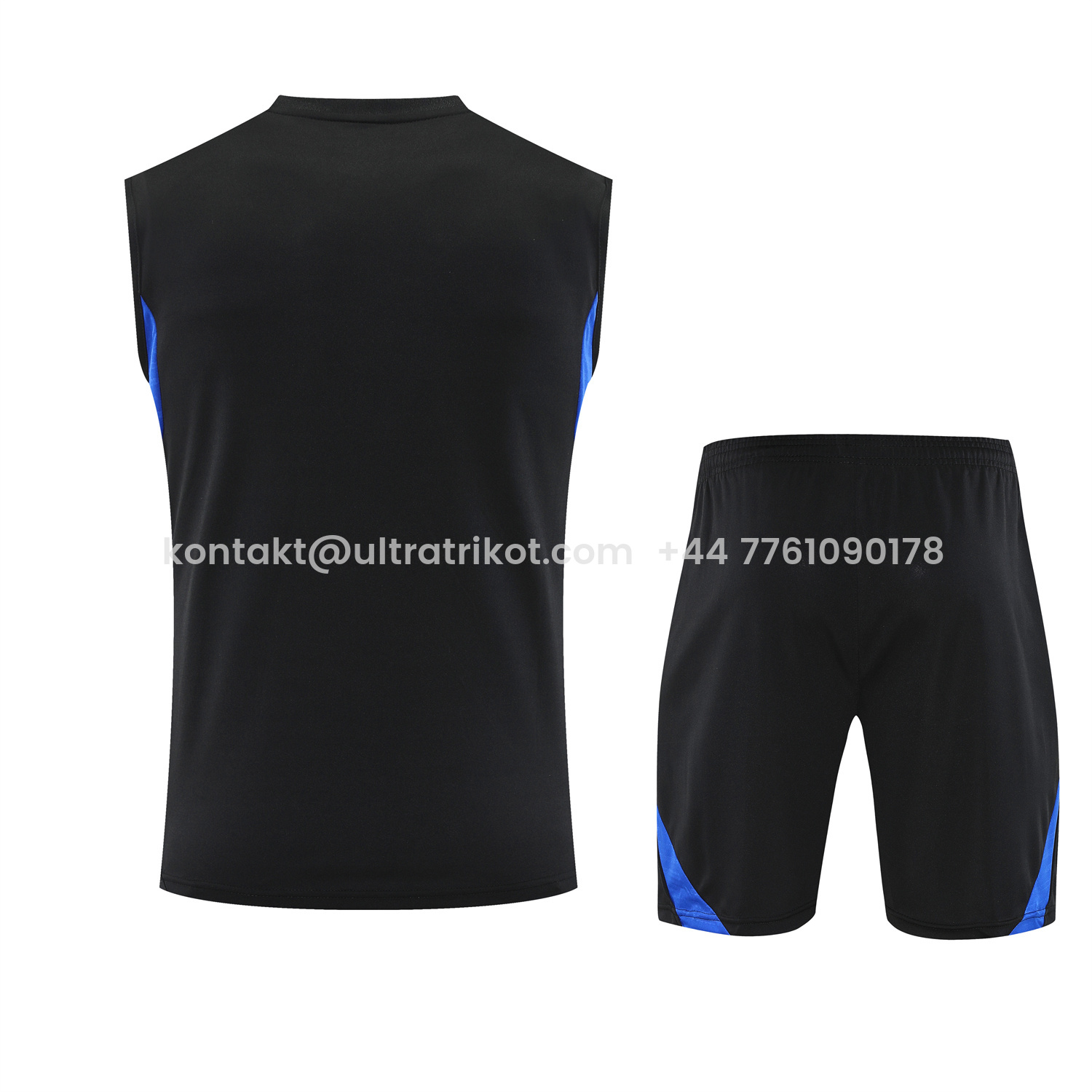 UltraTrikot-Manchester United 25-26 Vest Training Set - Black And Light Grey Vest & Black Shorts