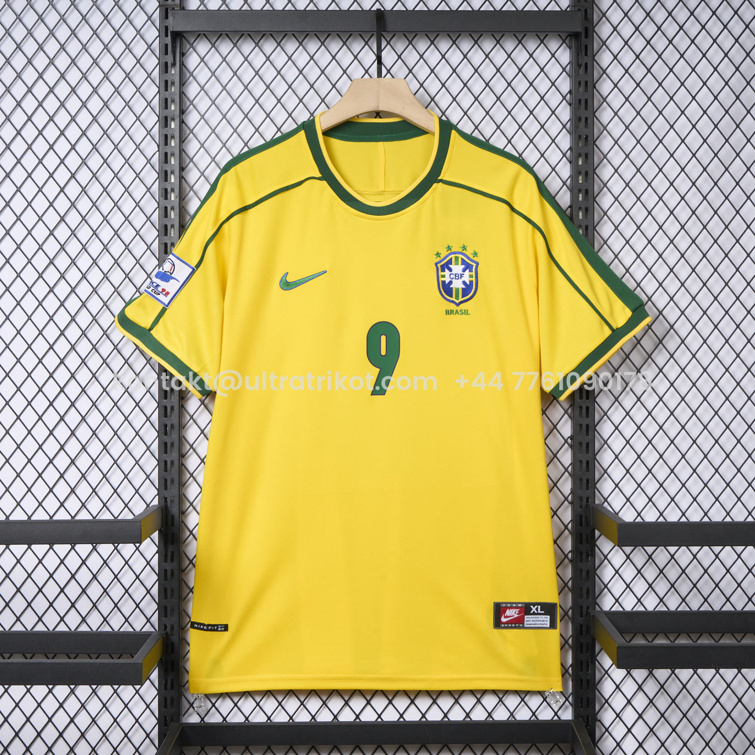 UltraTrikot-Retro Brazil 1998 Home Jersey