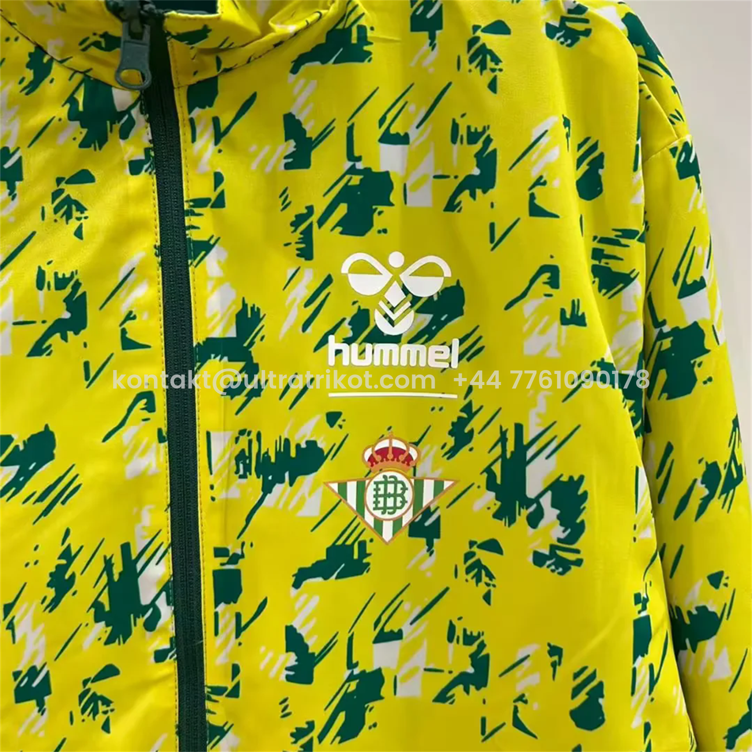 UltraTrikot-Real Betis 25-26 Double Sided Reversible Windbreaker - Green & Yellow