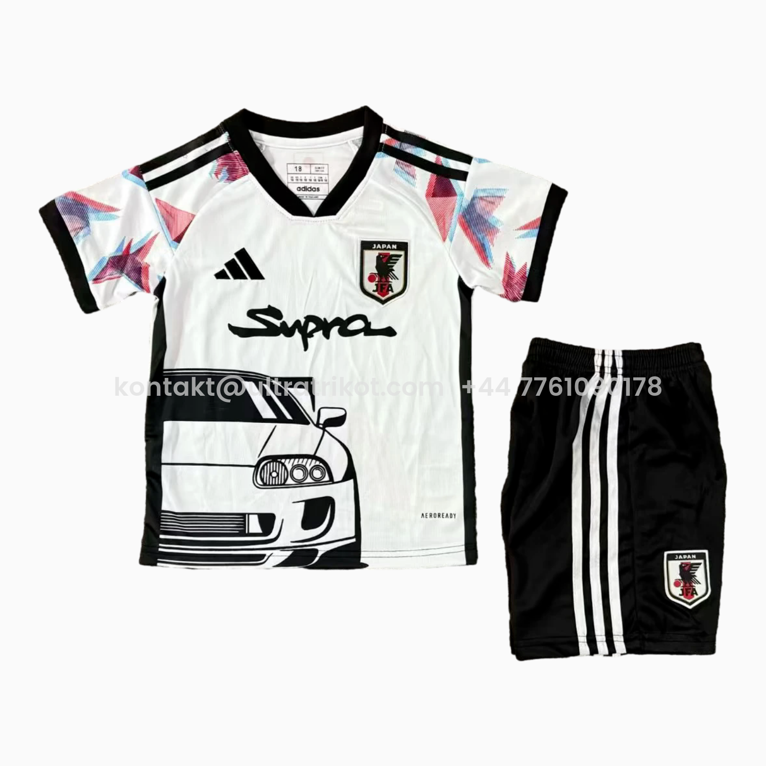UltraTrikot-Japan 25-26 Black Car White Special Kids Kit