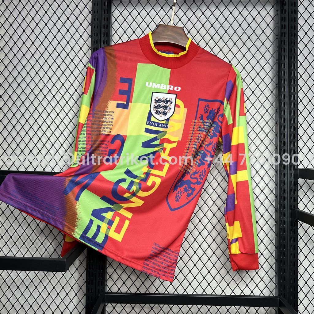 UltraTrikot-Retro England 1996 Goalkeeper Long Sleeve Jersey