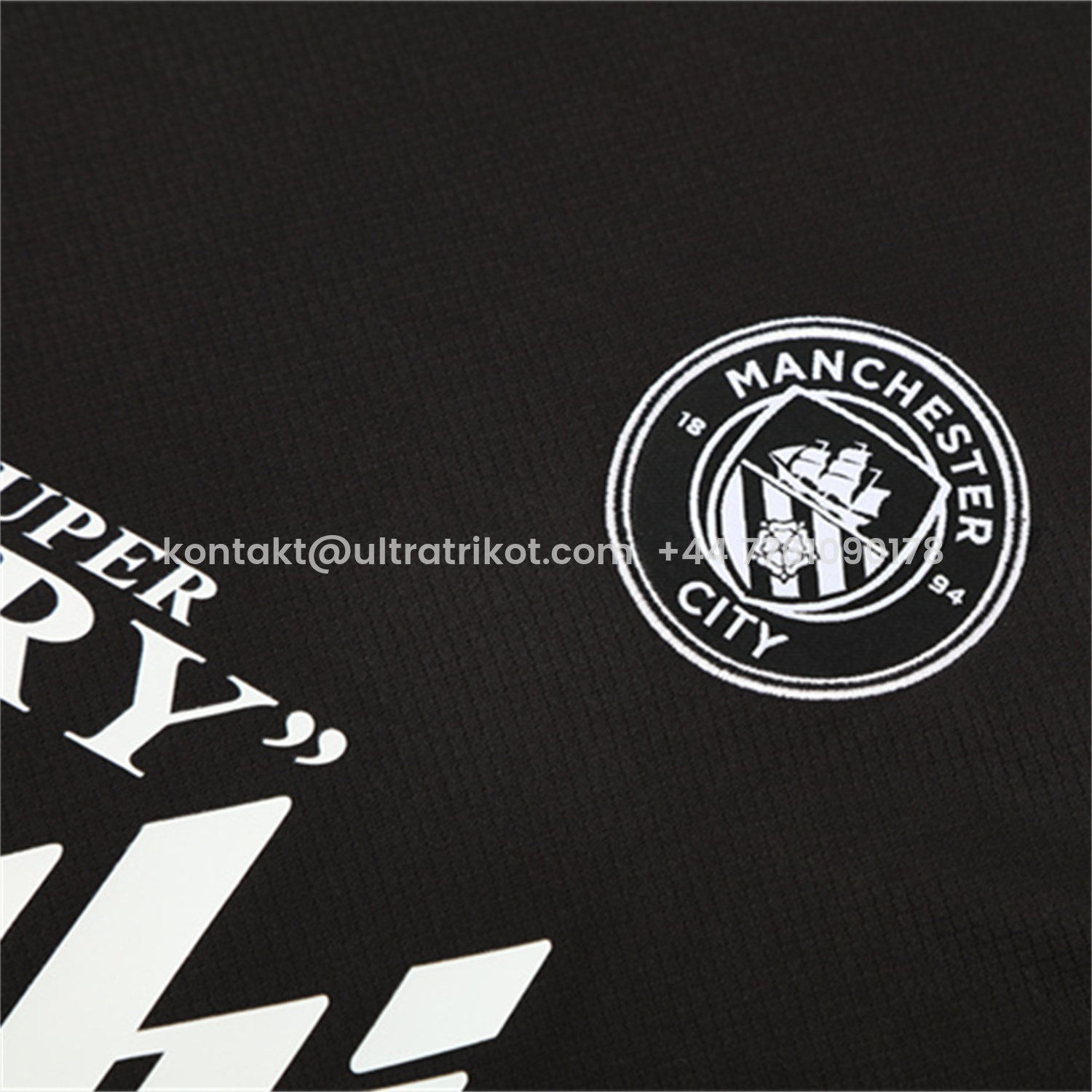 UltraTrikot-Manchester City 25-26 Short-Sleeve Training Set - Black Top & Black Shorts