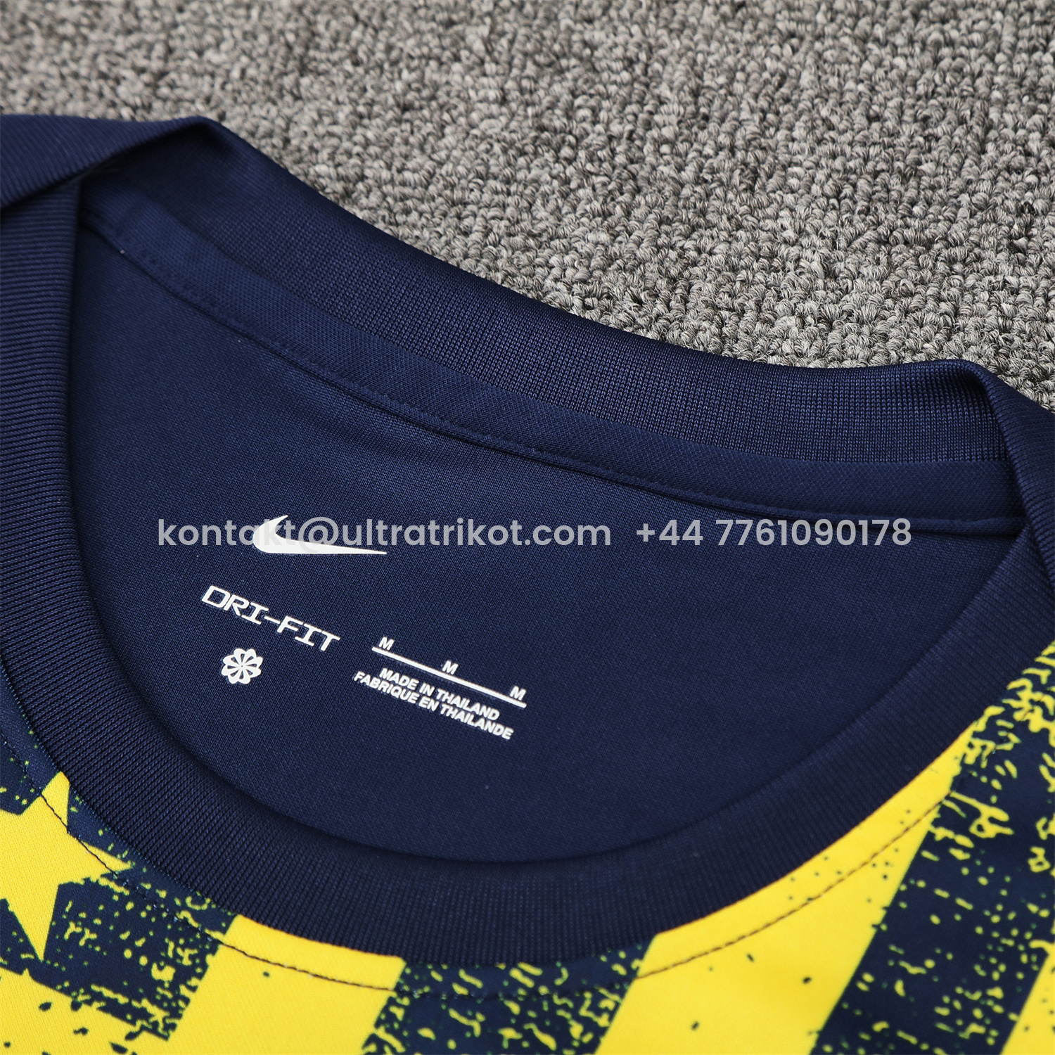 UltraTrikot-Atletico Madrid Short-Sleeve Training Set - Blue Yellow Top & Blue Shorts