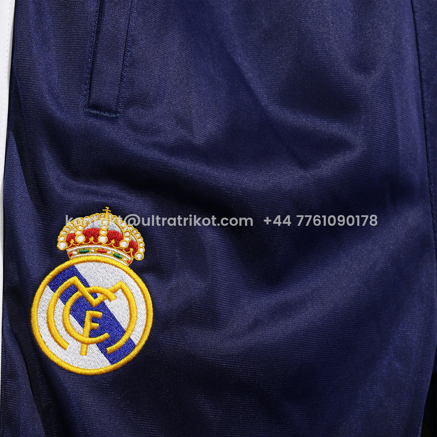 UltraTrikot-Real Madrid 25-26 Pure Color Yellow Lines Training Set - Dark Blue Top and Dark Blue Pants