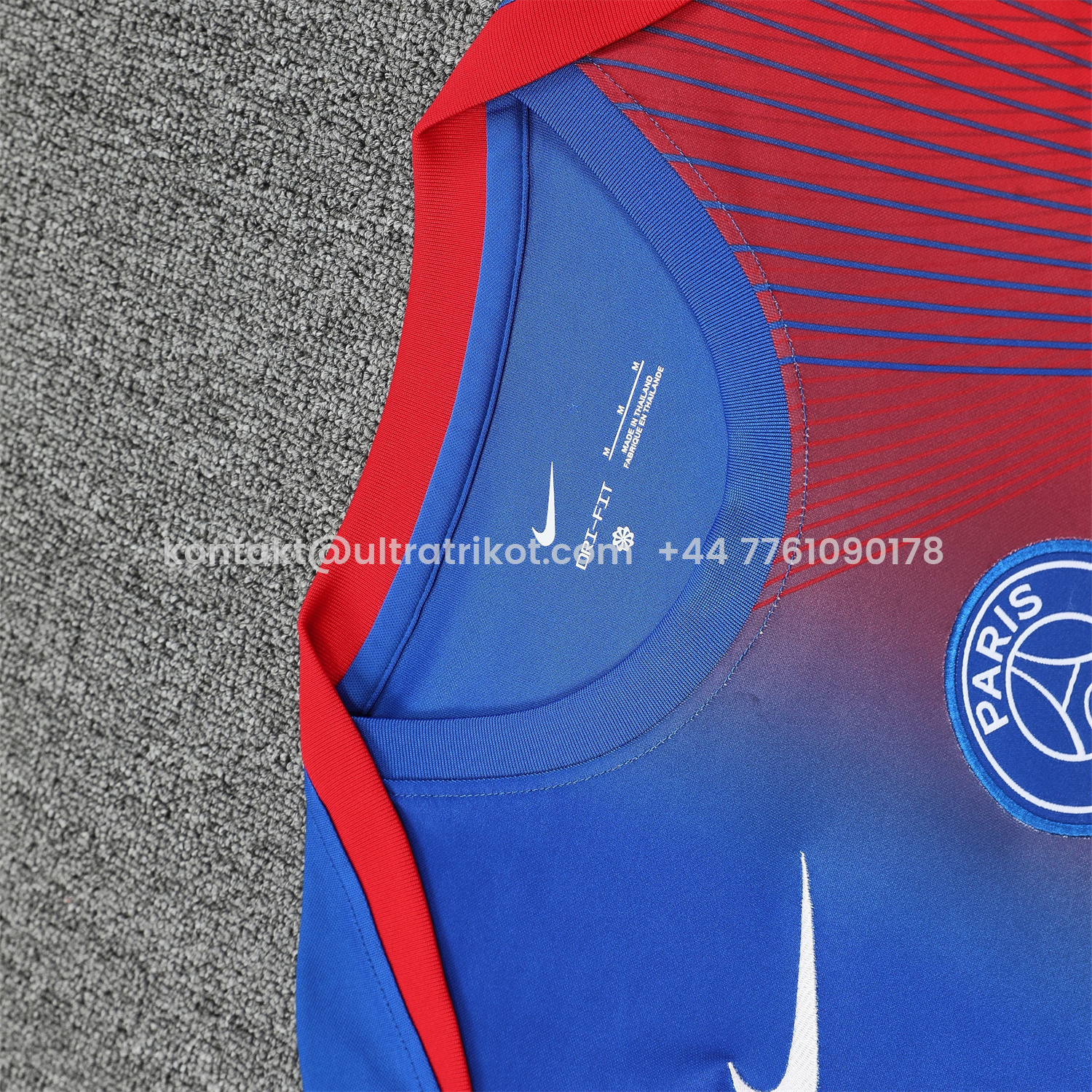 UltraTrikot-Paris Saint-Germain PSG 25-26 Vest Training Set - Red And Blue Lines Vest & Blue Shorts