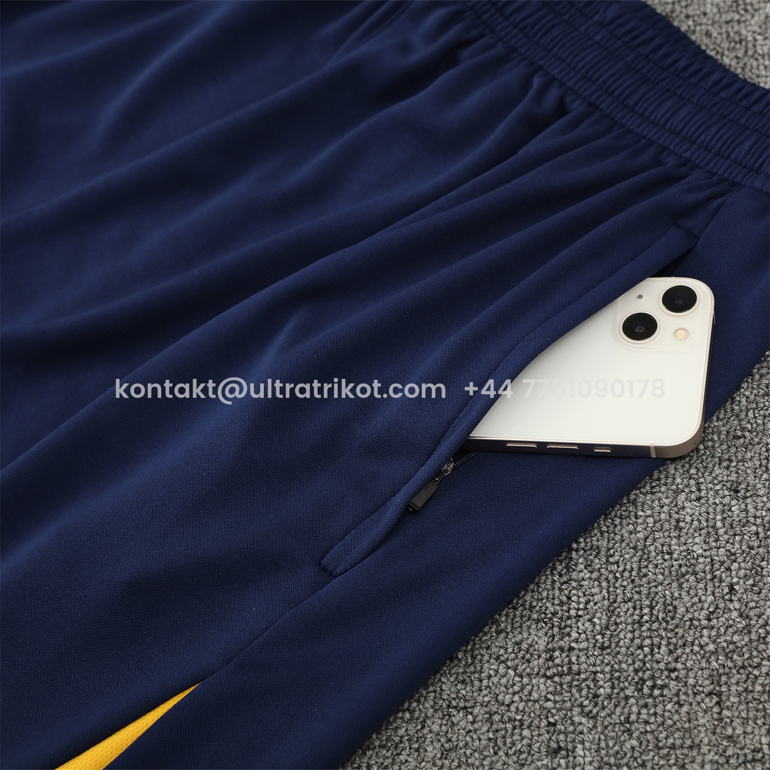 UltraTrikot-Atletico Madrid Short-Sleeve Training Set - Blue Yellow Top & Blue Shorts