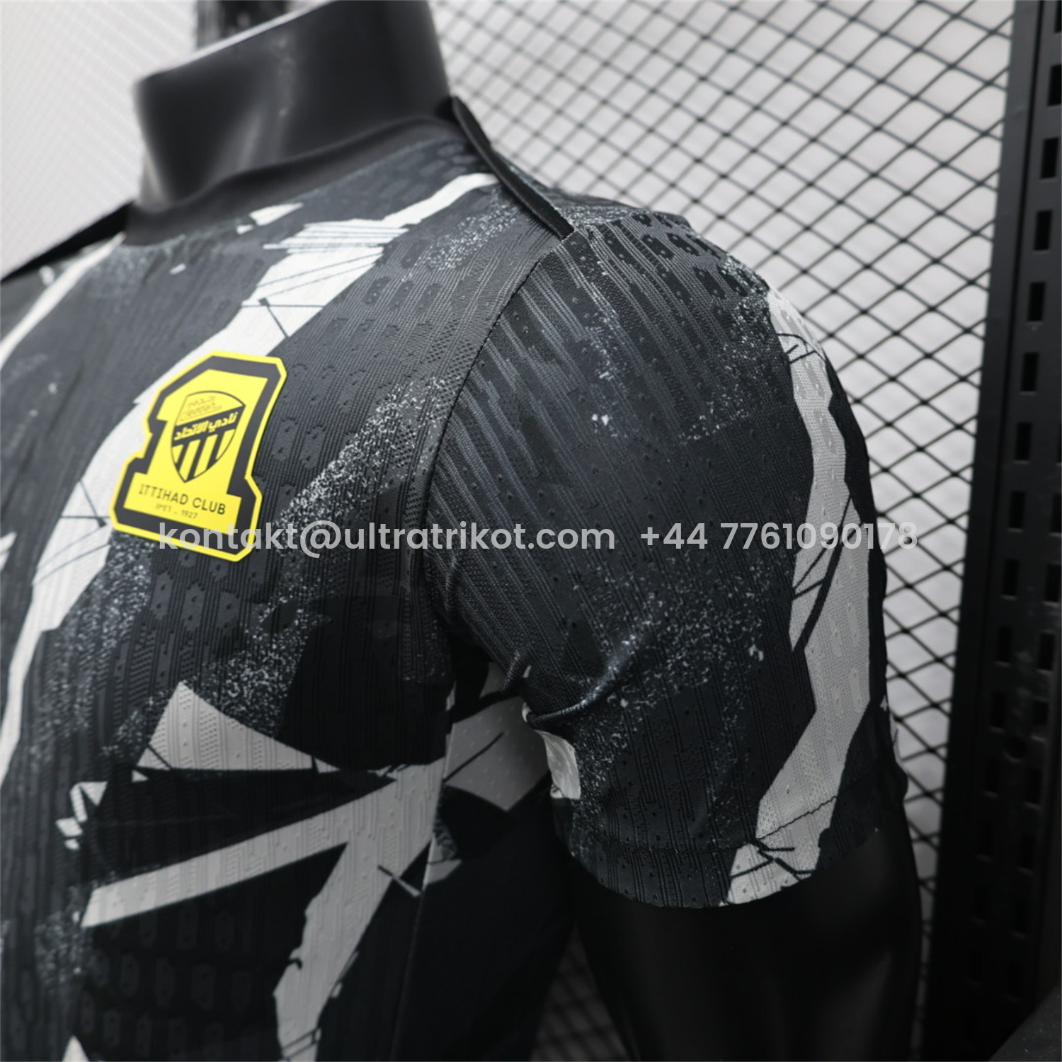 UltraTrikot-Al Ittihad Jeddah United 25-26 Black Pre-Match Jersey - Player Version