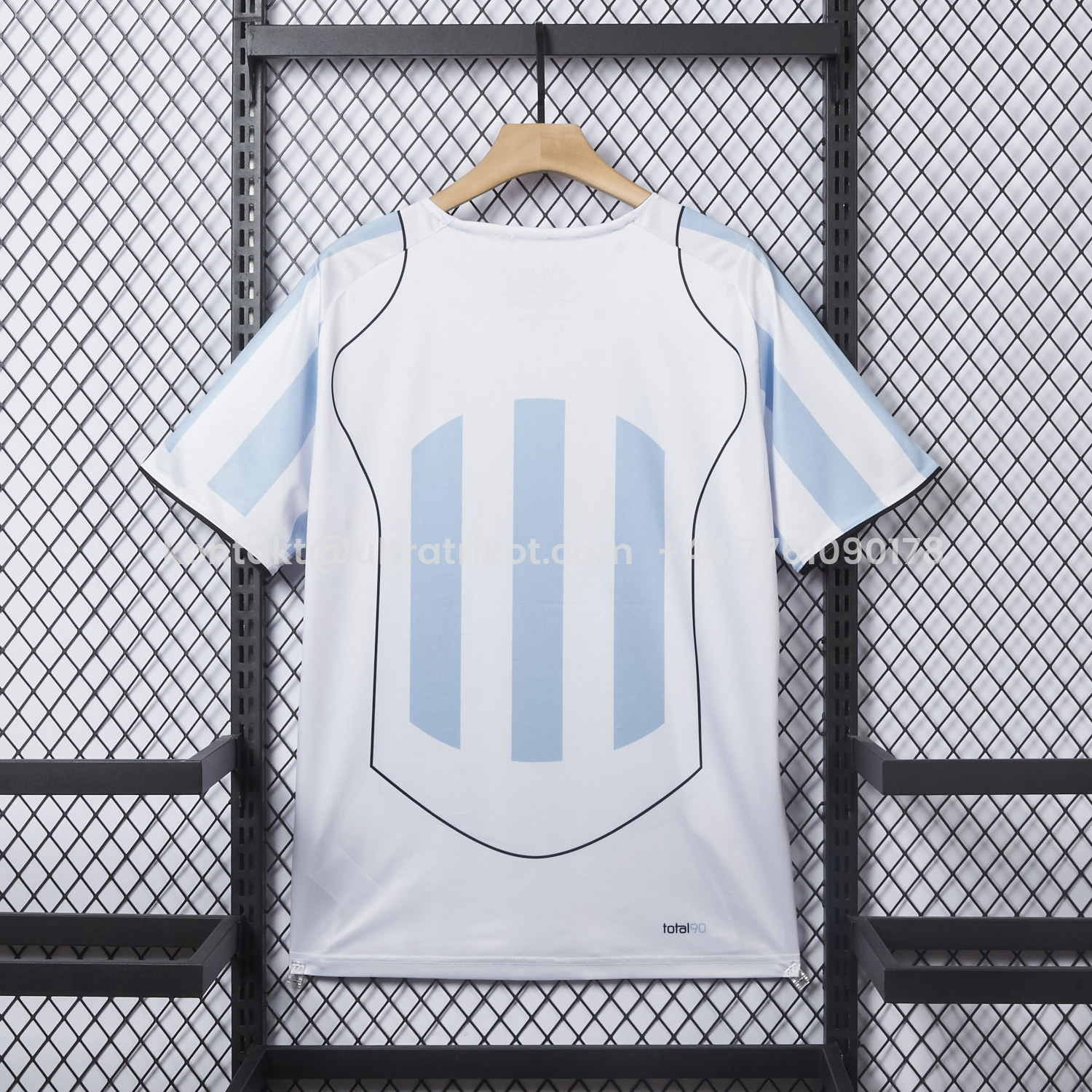 UltraTrikot-Argentina 25-26 Retro Style Total 90 Blue White Jersey - Fans Version