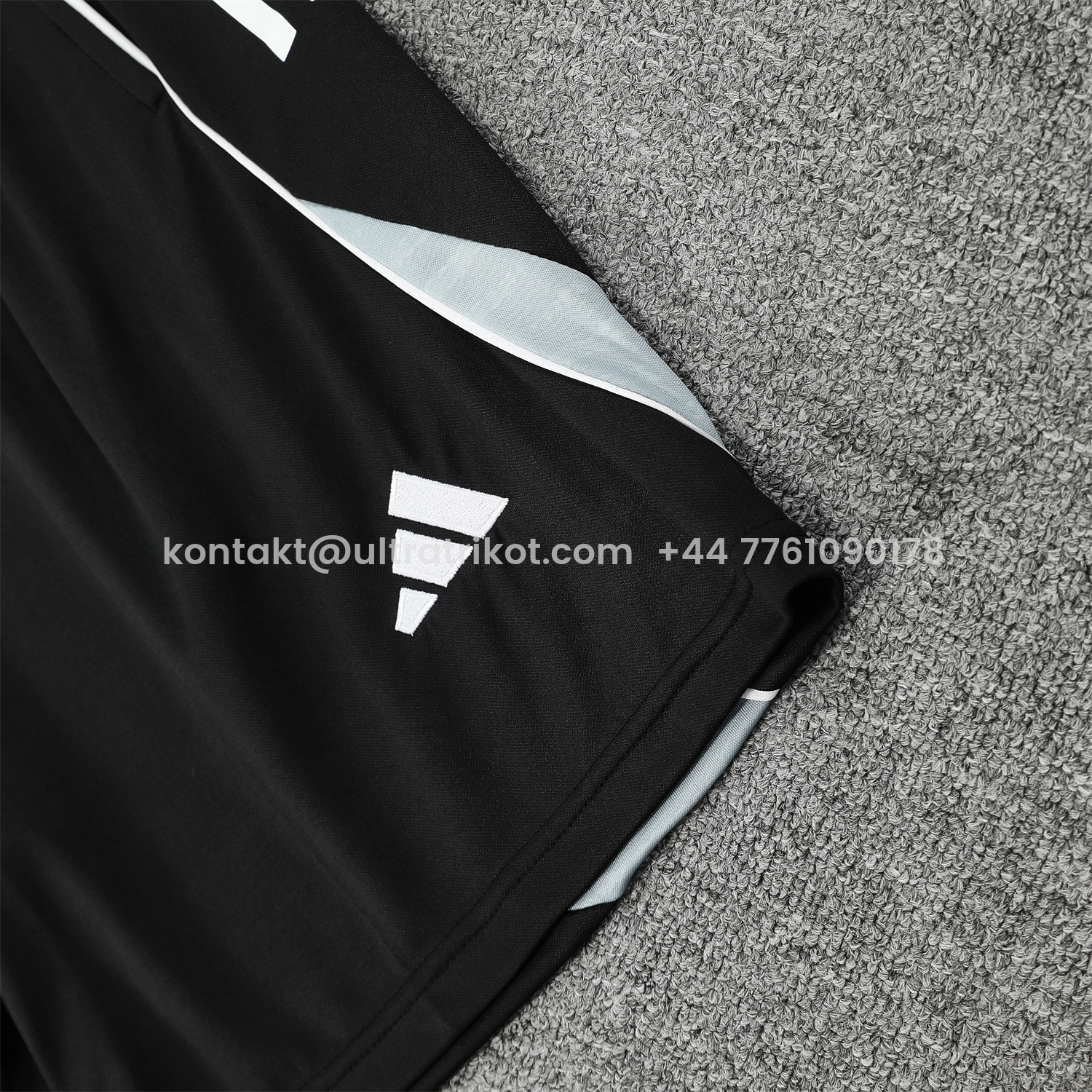 UltraTrikot-Real Madrid 25-26 Short-Sleeve Training Set - Blue Purple Curve Pattern Top & Black Shorts
