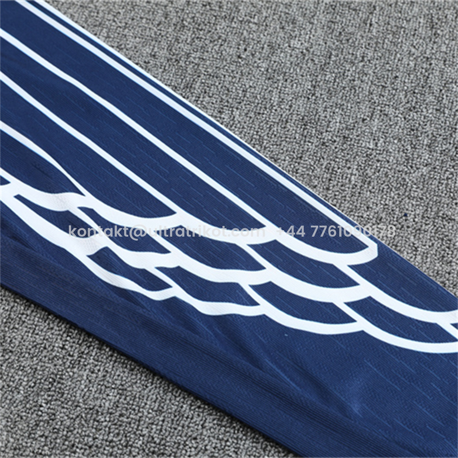 UltraTrikot-Paris Saint-Germain PSG 25-26 Long Sleeve Training Set - JD White Wing Royal Blue Top and Pants