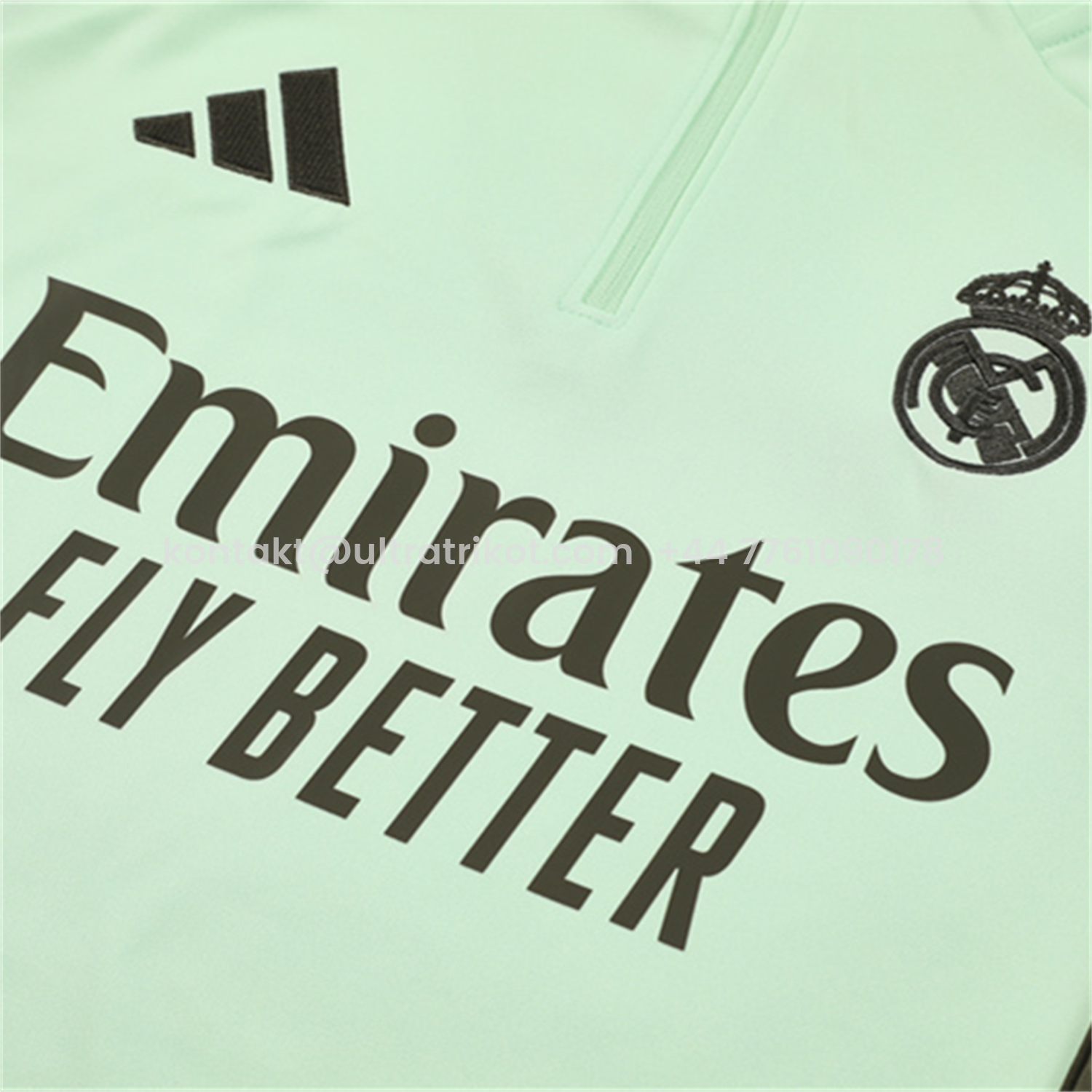 UltraTrikot-Real Madrid 25-26 Long Sleeve Training Set - Light Green Top & Army Green Pants