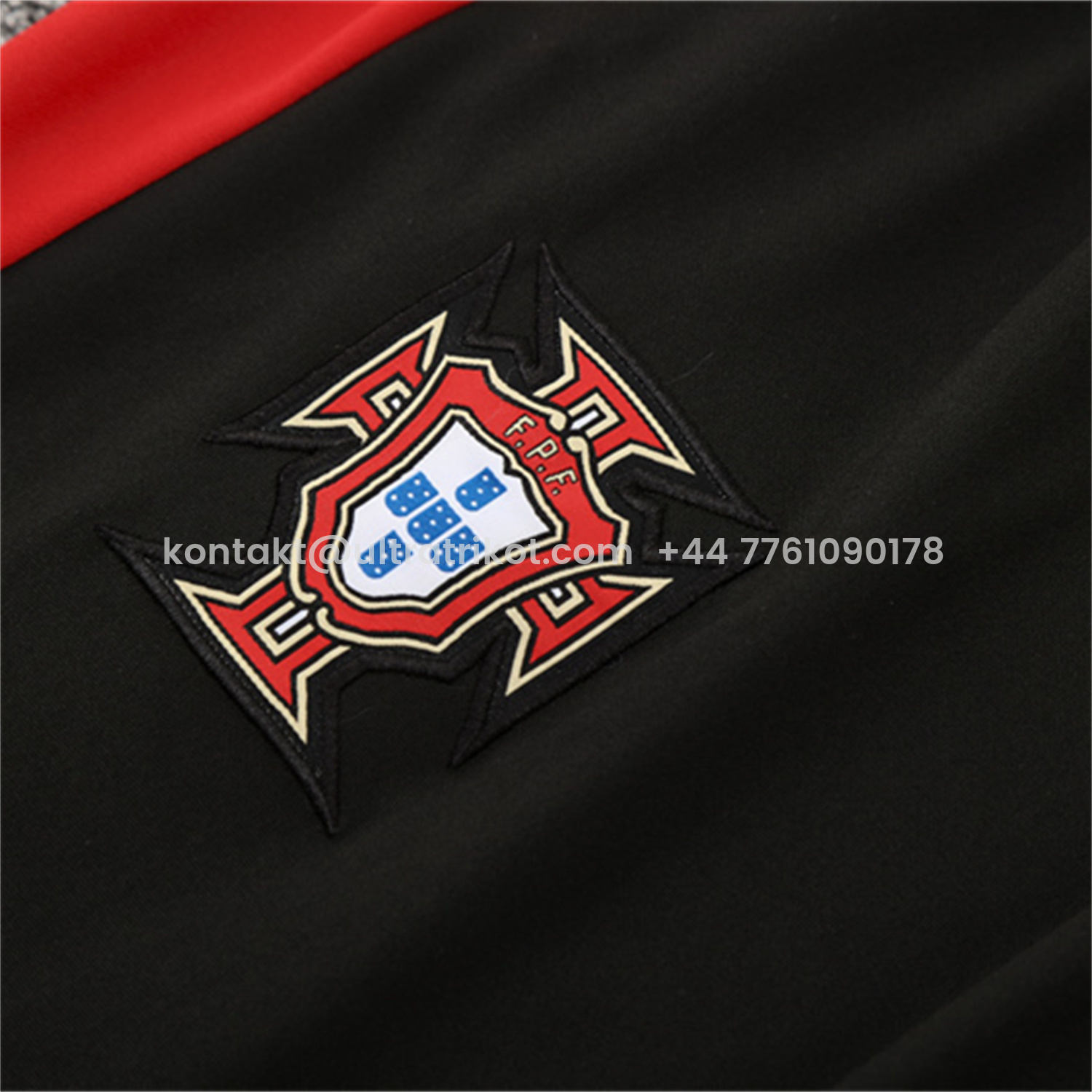 UltraTrikot-Portugal 25-26 Long Sleeve Training Set - Red Top & Black Pants