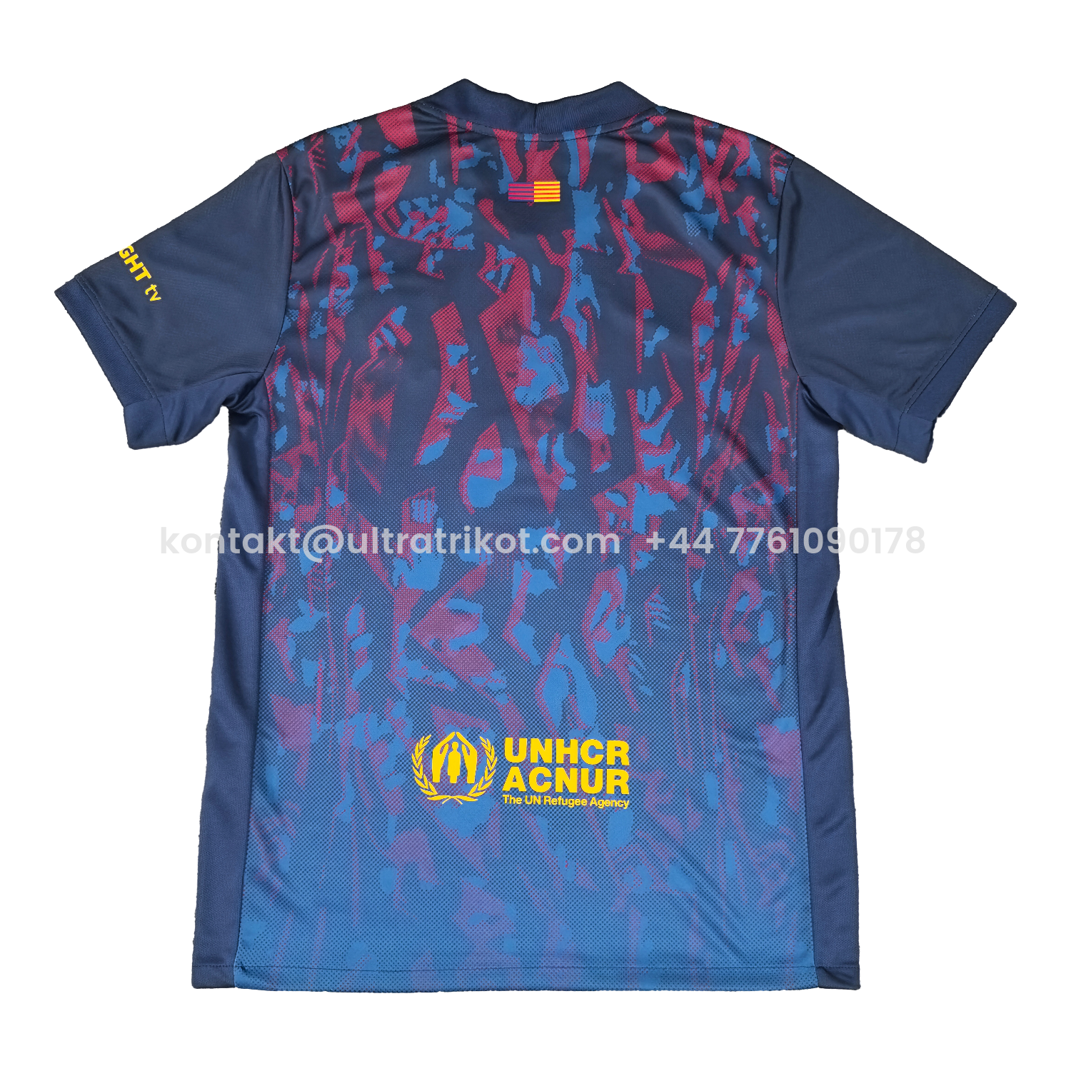 UltraTrikot-Barcelona 25-26 Deep Blue Training Jersey with Red and Blue Tree Pattern - Fans Version