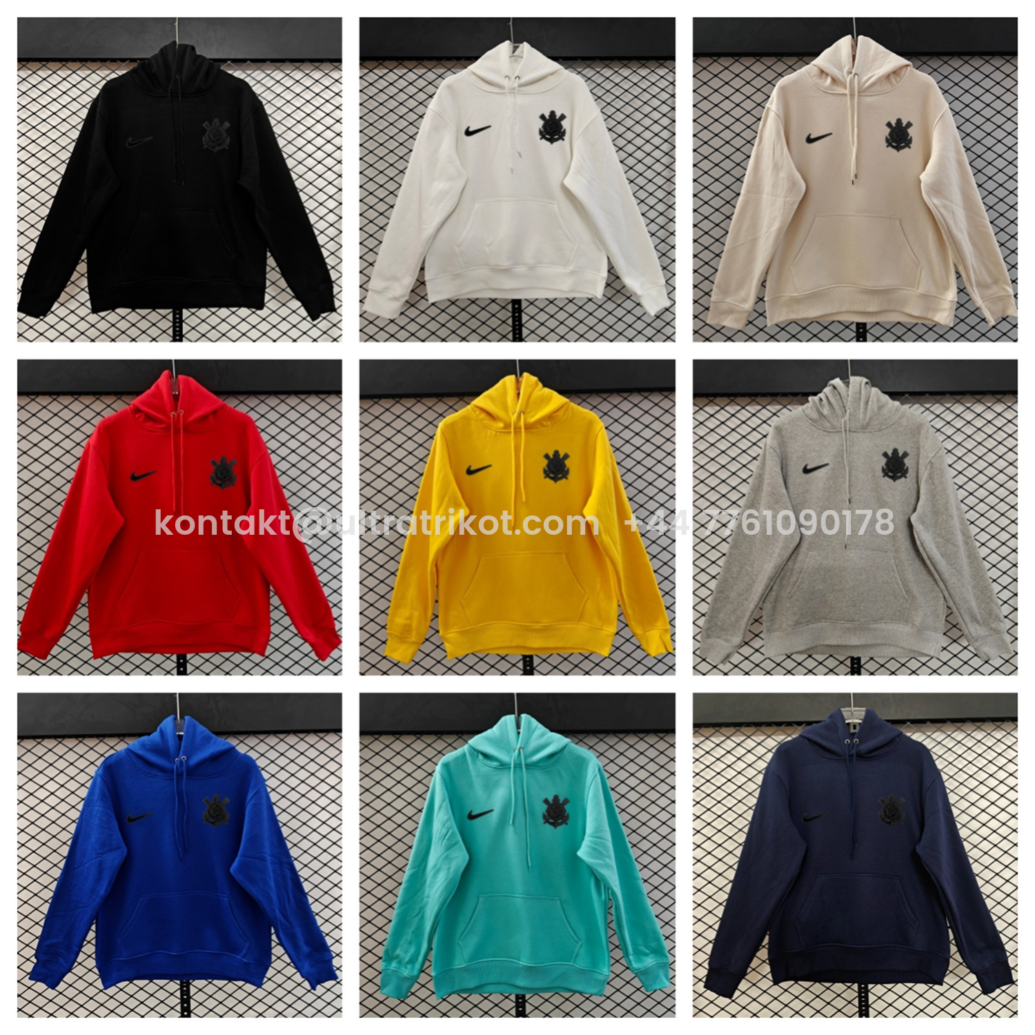 UltraTrikot-Corinthians 25-26 Originals Terrace Black Icon Unisex Pullover Hoodie