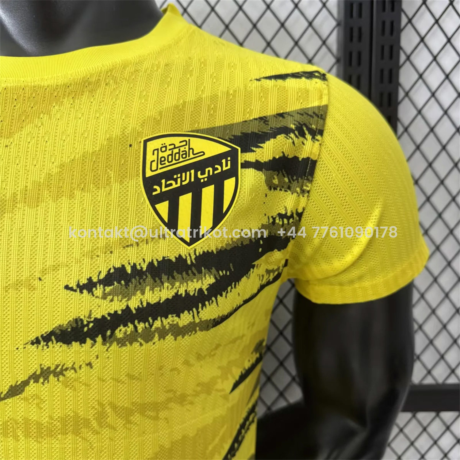 UltraTrikot-Al Ittihad Jeddah United 25-26 Pre-Match Yellow Jersey - Player Version