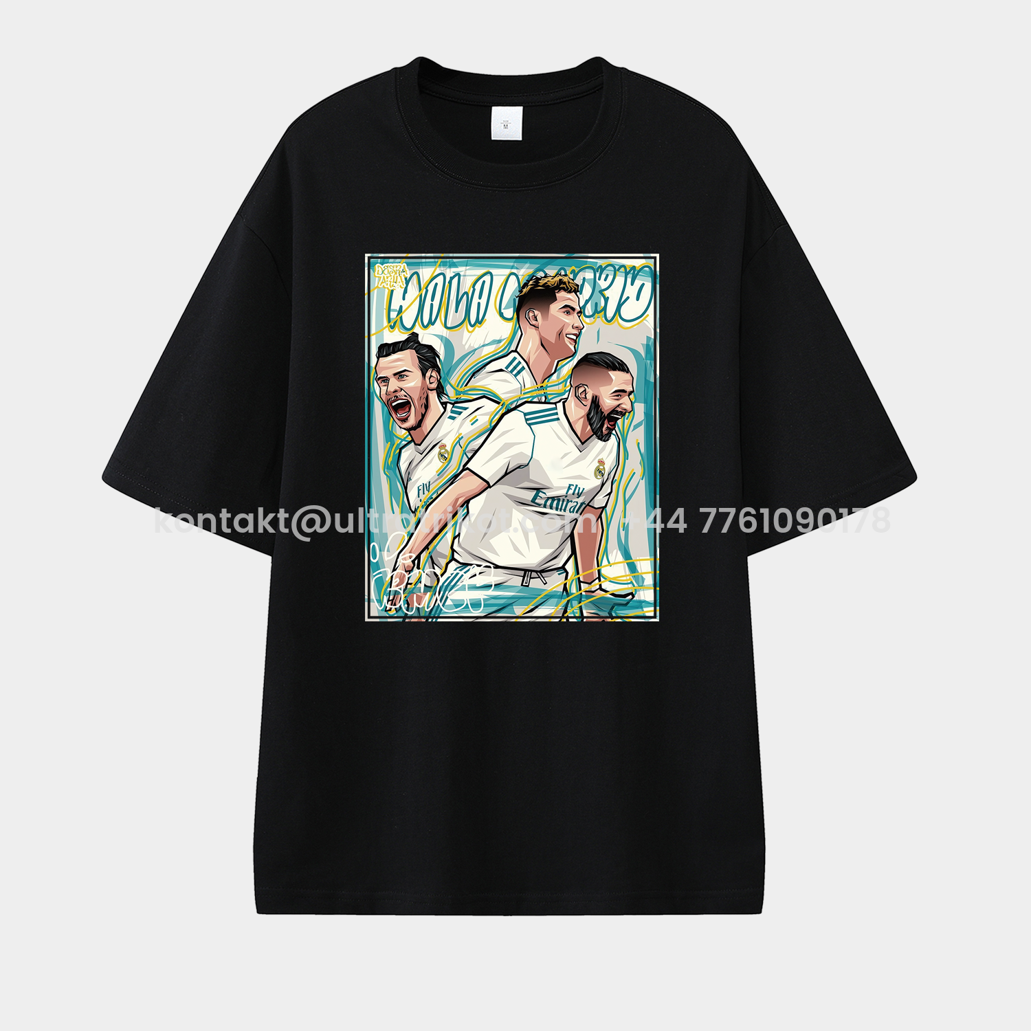 UltraTrikot-Real Madrid BBC Benzema Bale Cristiano Ronaldo Unisex Pure Cotton T-shirt