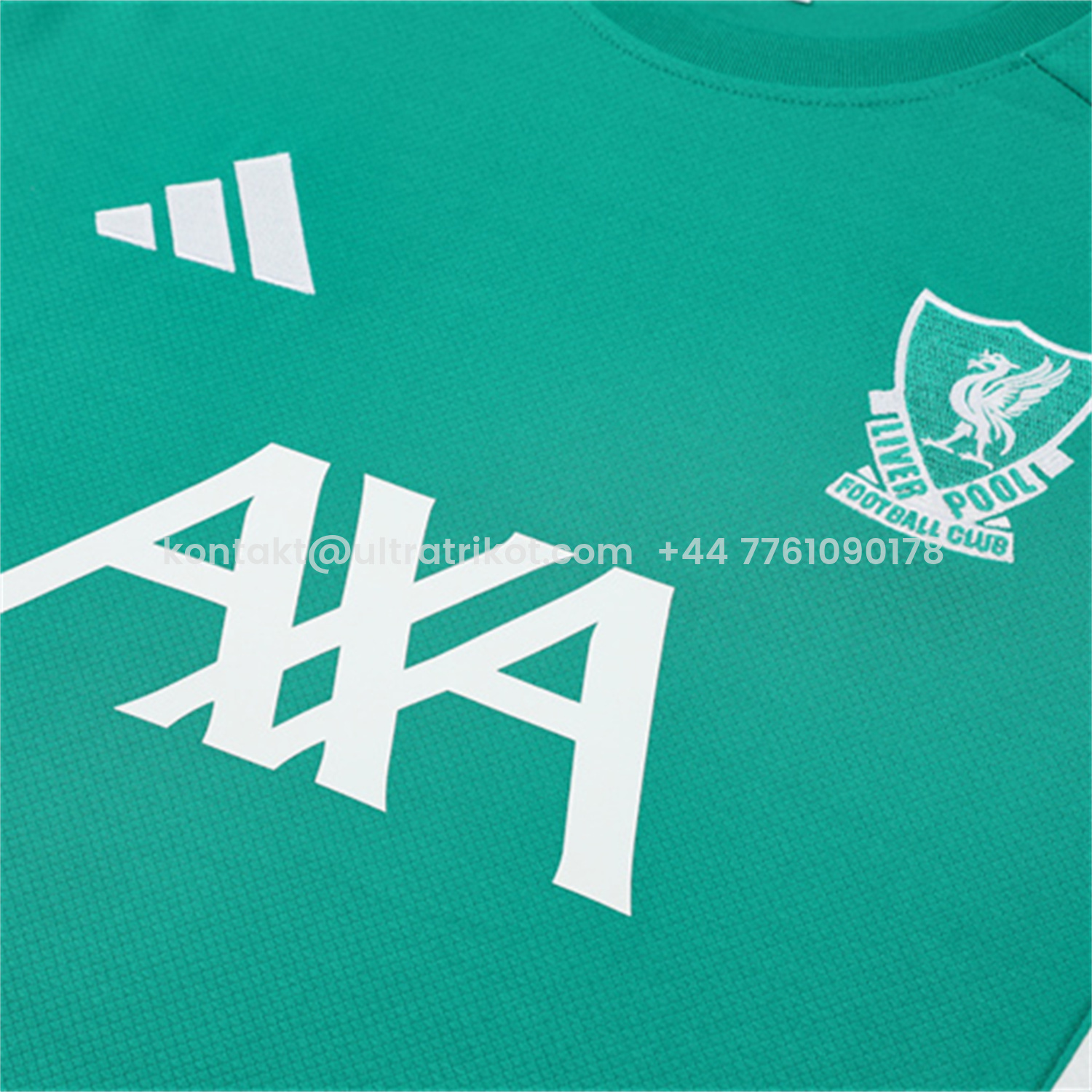 UltraTrikot-Liver.pool 25-26 Short-Sleeve Training Set - Green Top & Black Shorts