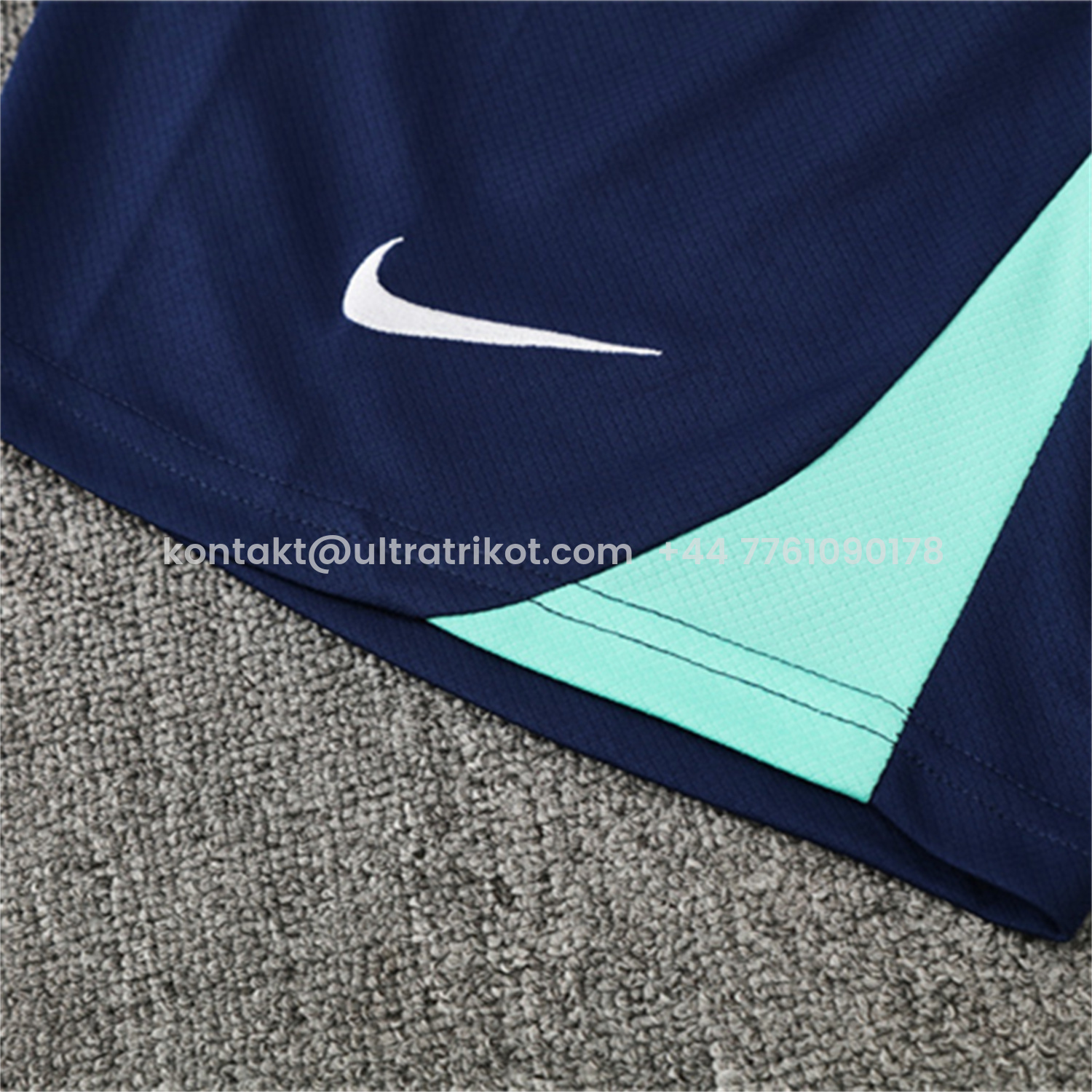 UltraTrikot-Brazil 25-26 Short-Sleeve Training Set - Blue Green Camouflage Top & Blue Shorts