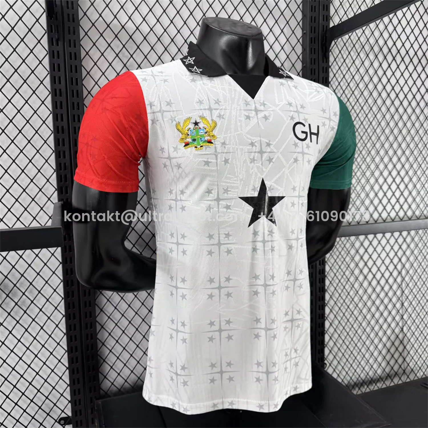 UltraTrikot-Ghana 2026 Coat Of Arms White Special Jersey - Player Version