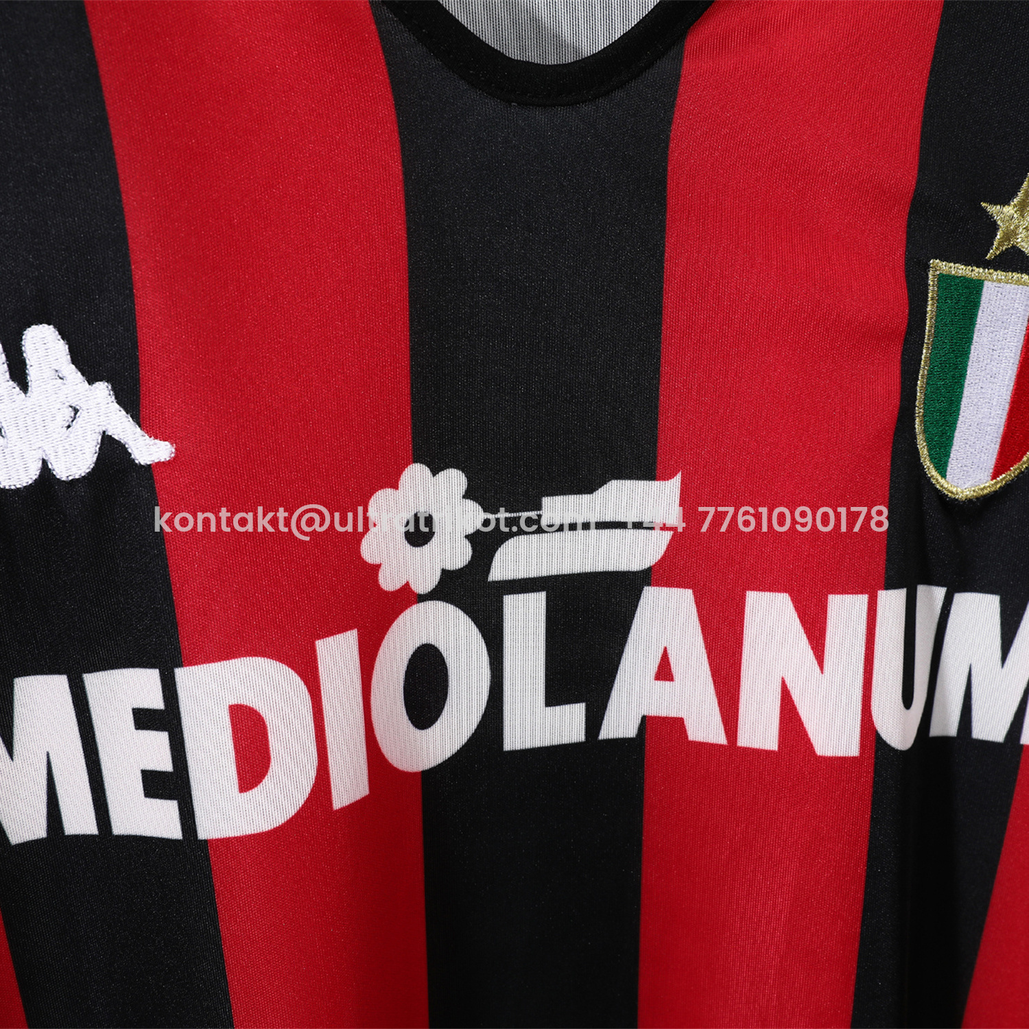 UltraTrikot-Retro AC Milan 1988-89 Home Long Sleeves Jersey