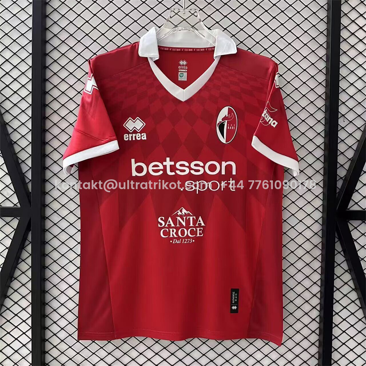 UltraTrikot-SSC Bari 25-26 Away Red Jersey - Fans Version