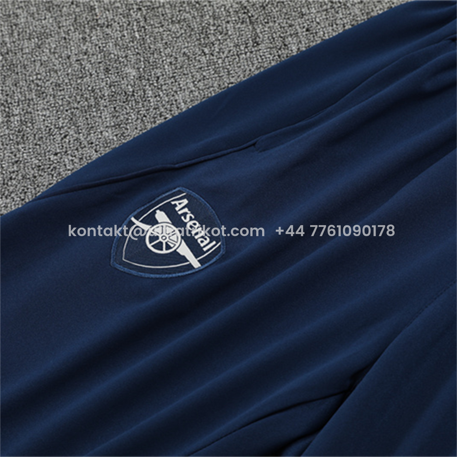 UltraTrikot-Arsenal 25-26 Long Sleeves Training Set - Light Grey Top & Blue Pants