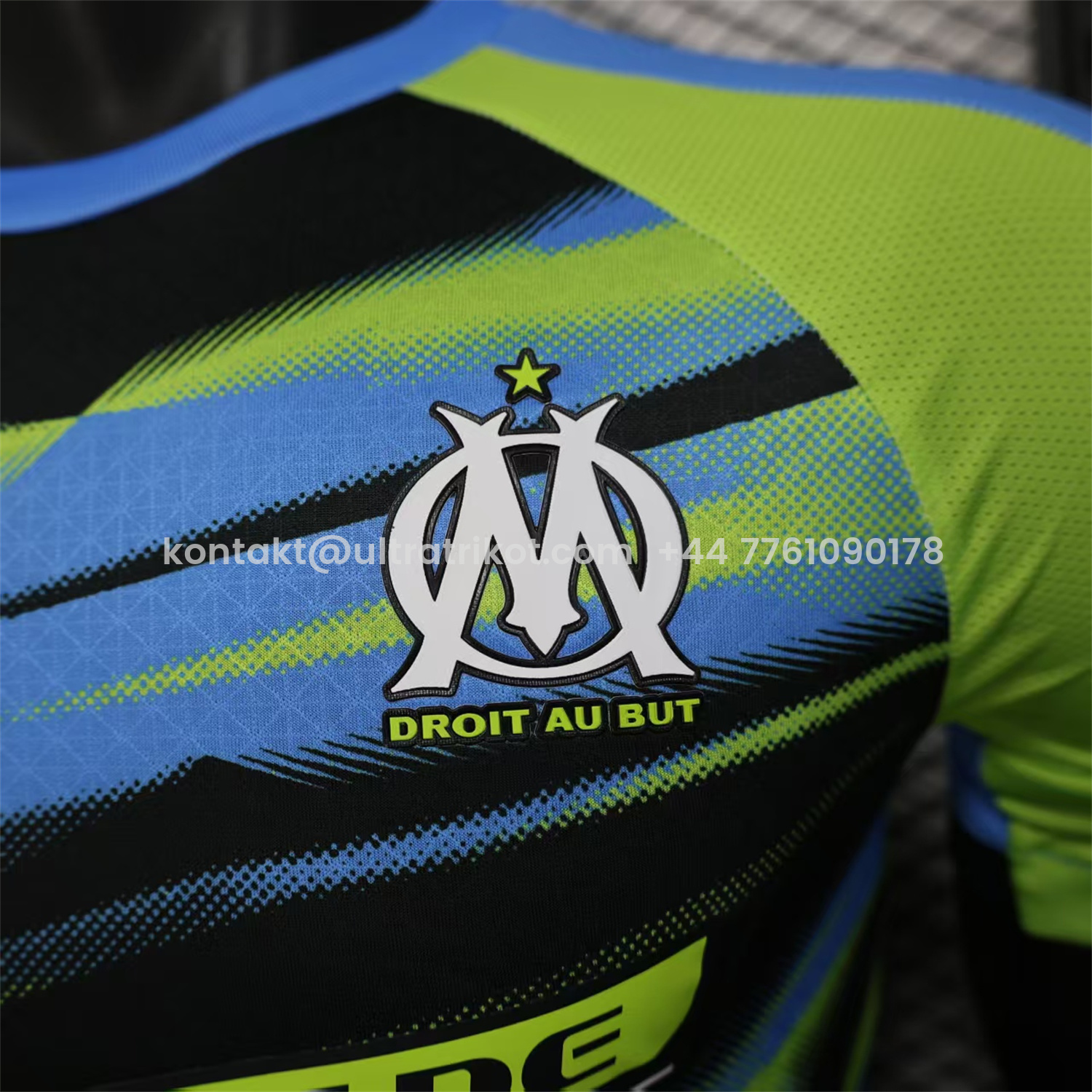 UltraTrikot-Marseille 25-26 Blue Green Gradient Training Jersey - Player Version