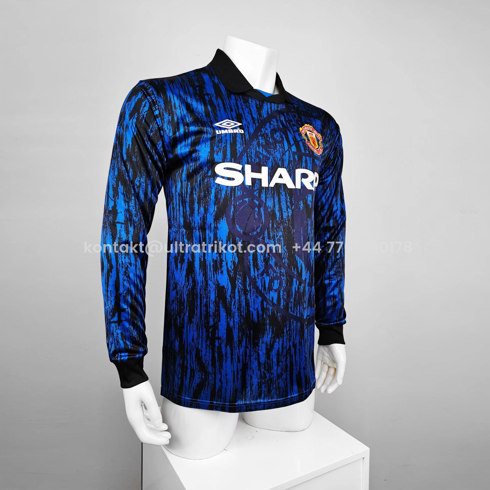 UltraTrikot-Retro Manchester United 92-94 Away Long Sleeve Jersey