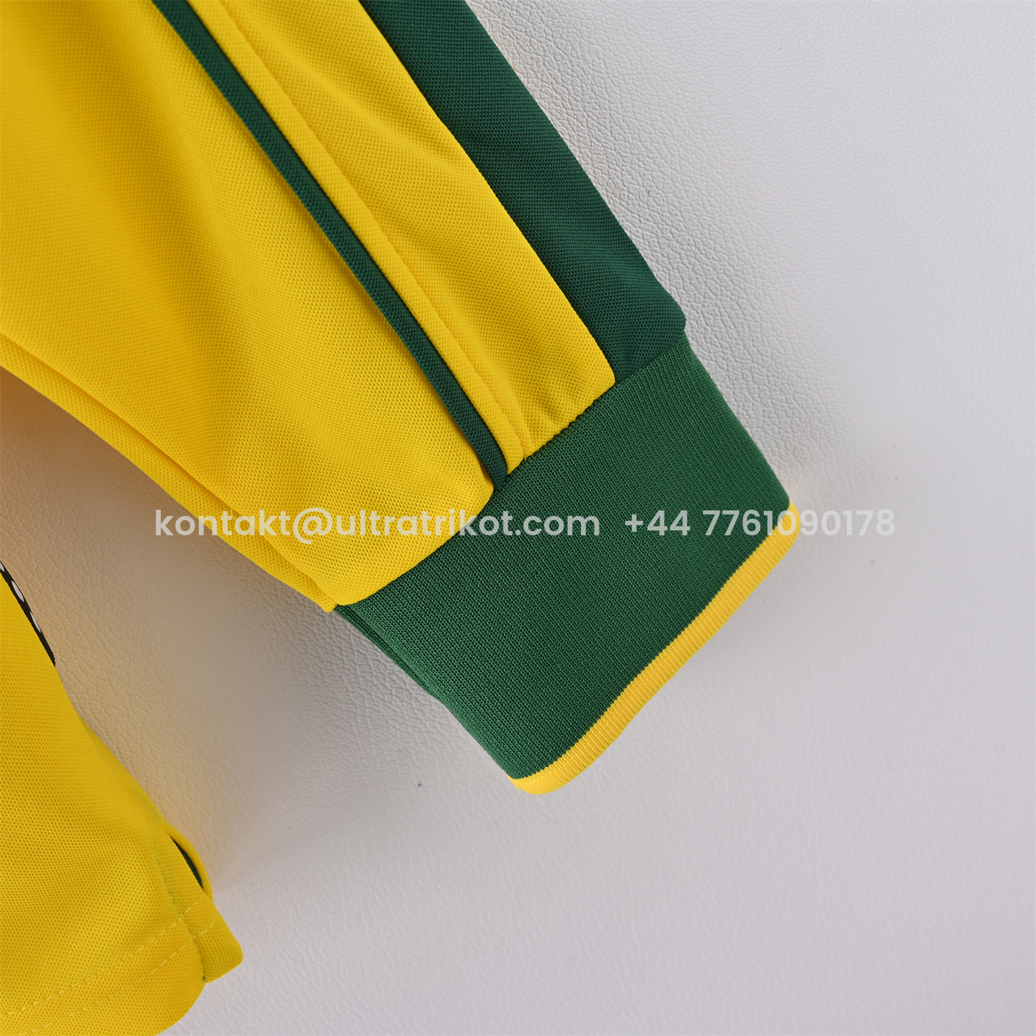 UltraTrikot-Retro Brazil 1998 Home Long Sleeves Jersey