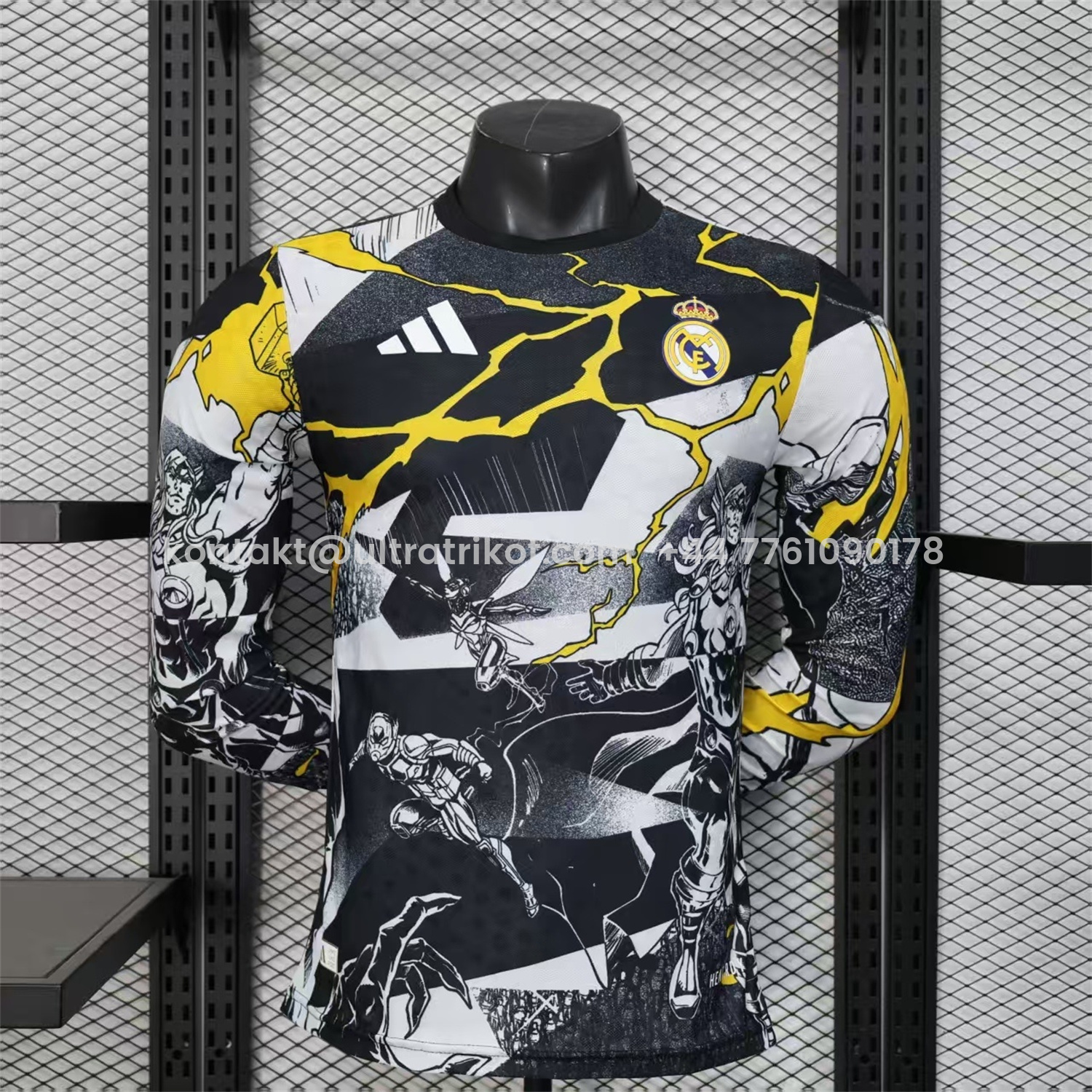 UltraTrikot-Real Madrid 25-26 Thunder Comics Pre-Match Special Long Sleeves Jersey - Player Version