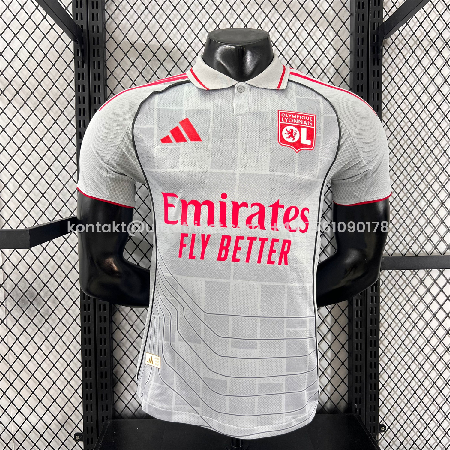 UltraTrikot-Olympique Lyonnais Lyon 25-26 Third Grey Jersey - Player Version