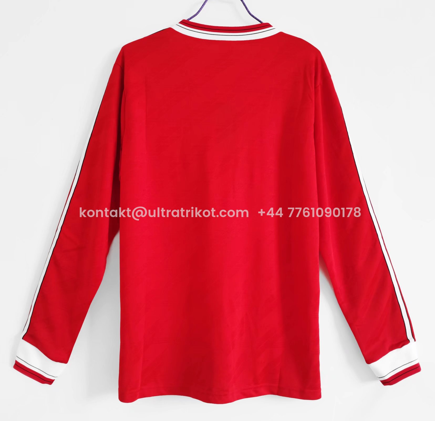 UltraTrikot-Retro Manchester United 86-88 Home Long Sleeve Jersey