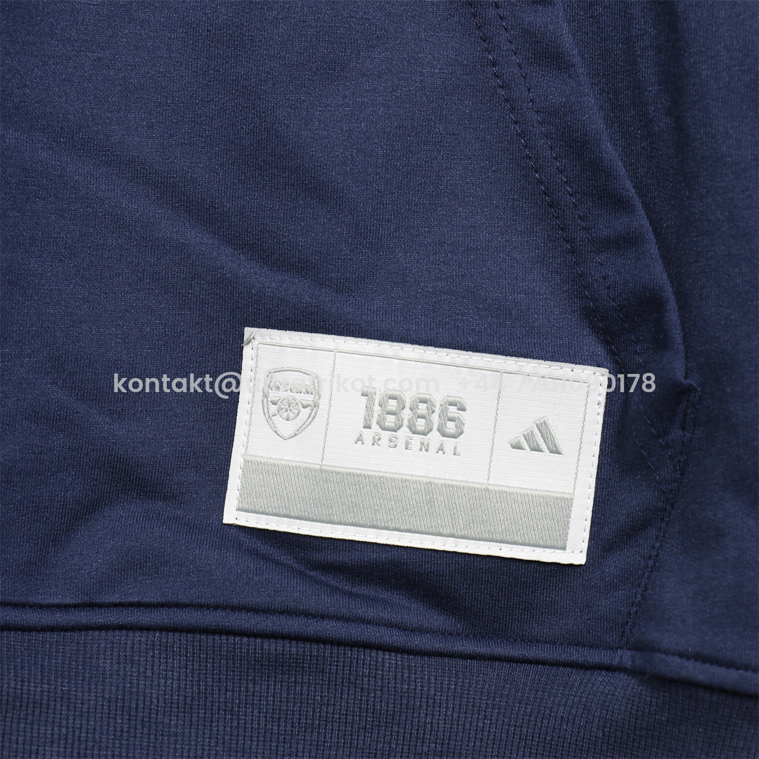 UltraTrikot-Arsenal 25-26 Pure Color Training Hoodie Set - Deep Blue Hoodie and Deep Blue Pants