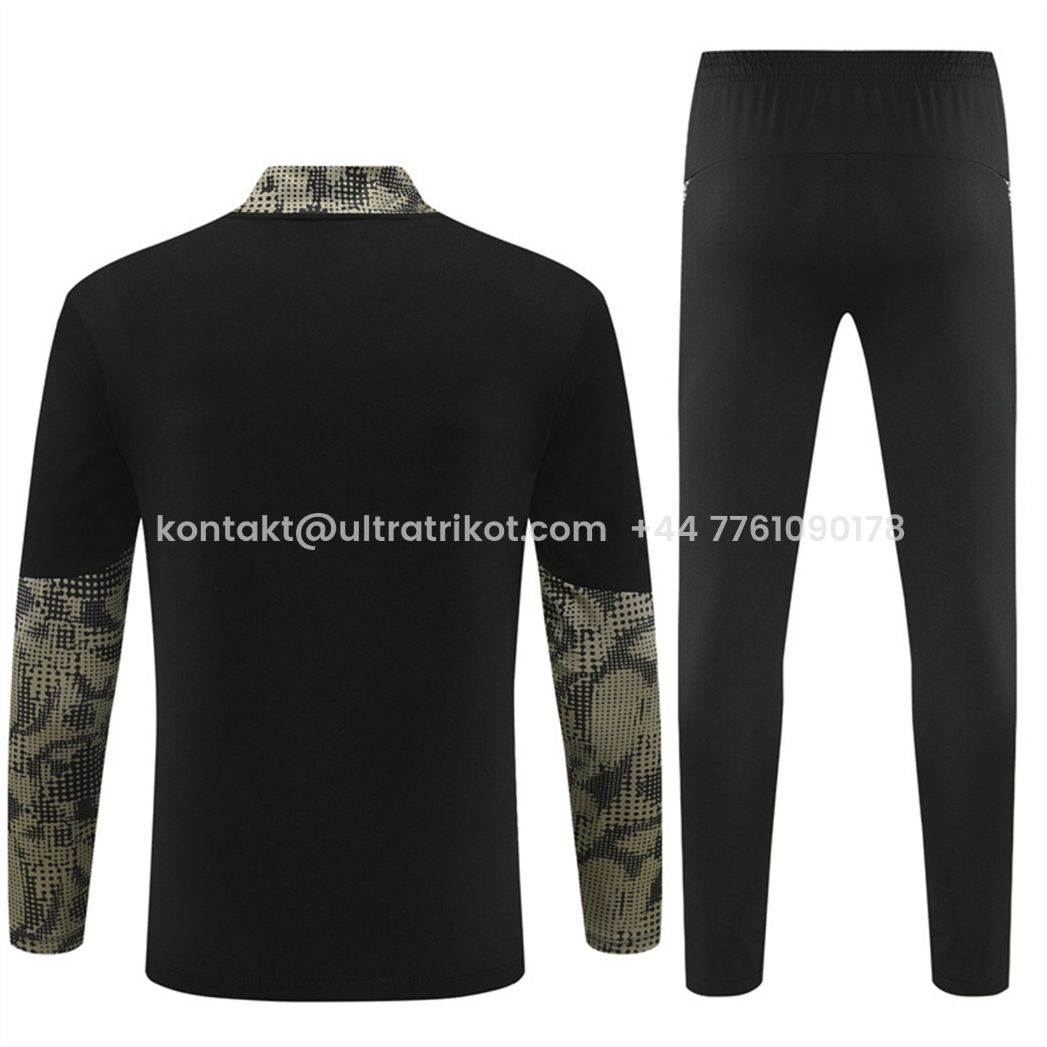 UltraTrikot-PSV Eindhoven 25-26 Kids Long Sleeve Training Set - Army Green Top & Black Pants