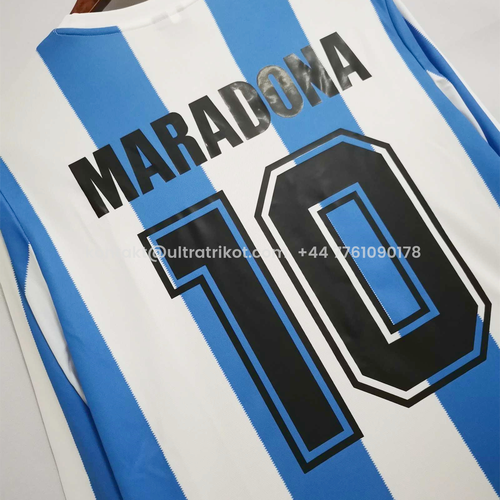 UltraTrikot-Retro Argentina 1986 Home Stadium Long Sleeve Jersey