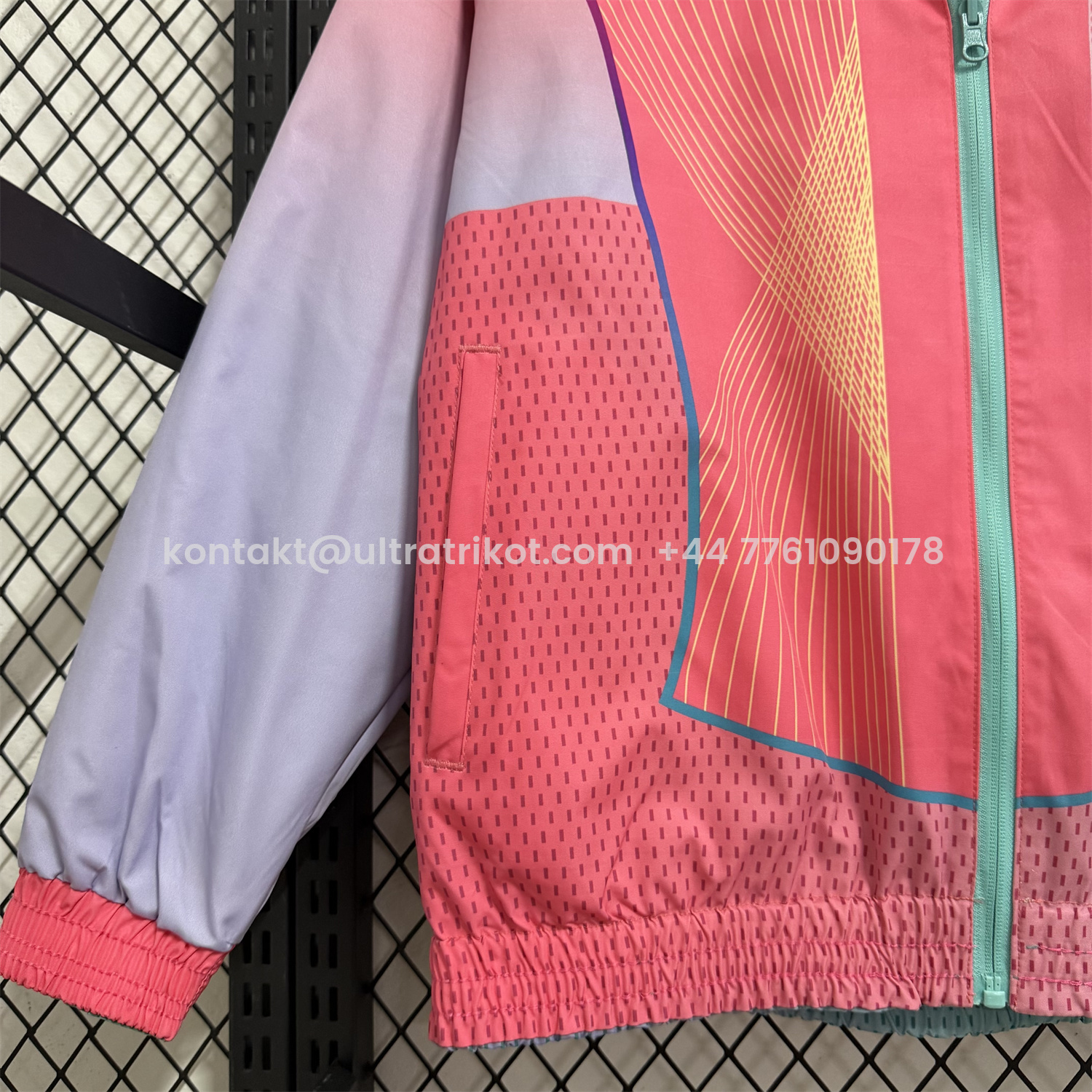 UltraTrikot-Barcelona 25-26 Double Sided Reversible Windbreaker - Green & Pink