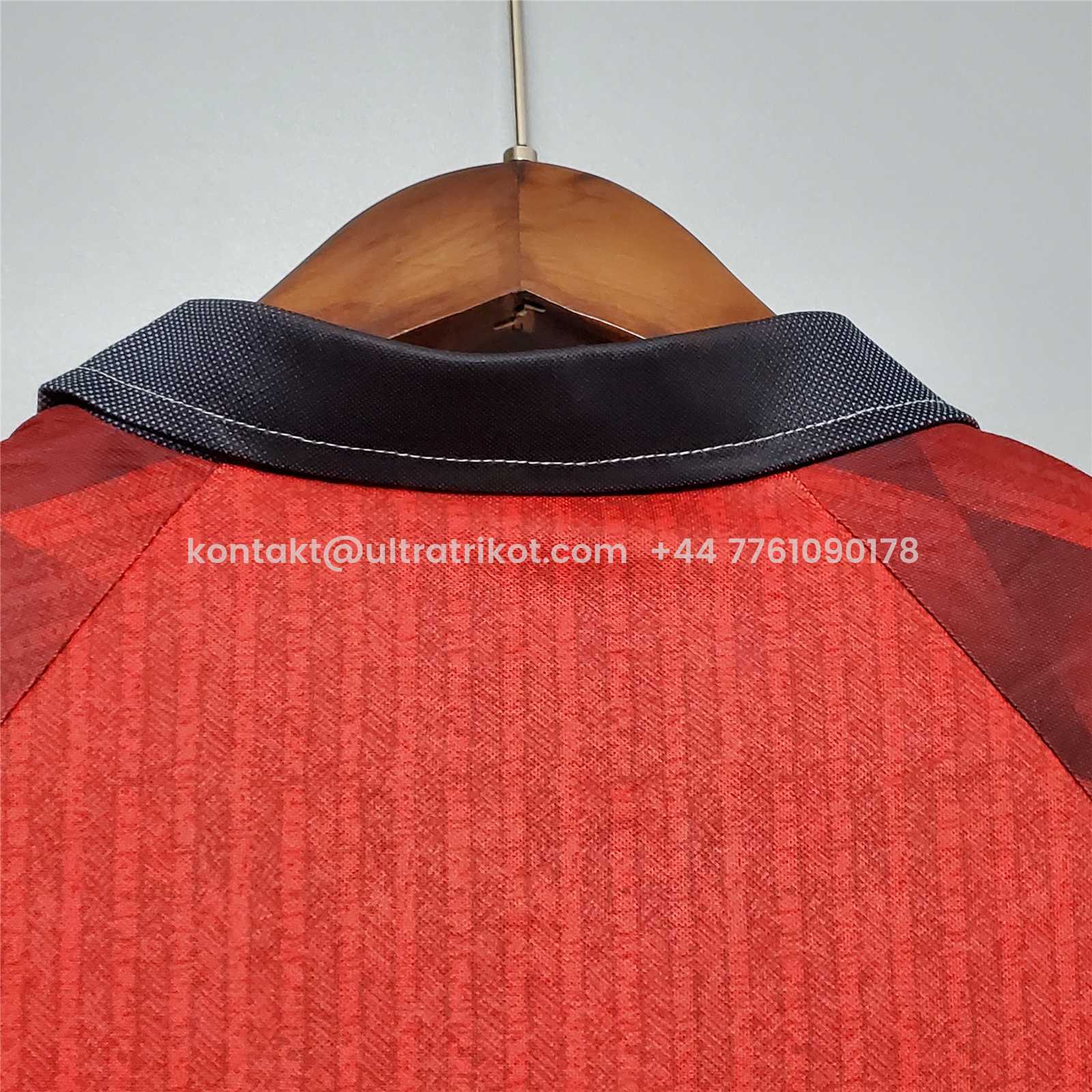 UltraTrikot-Retro Manchester United 96-97 Home Long Sleeve Jersey