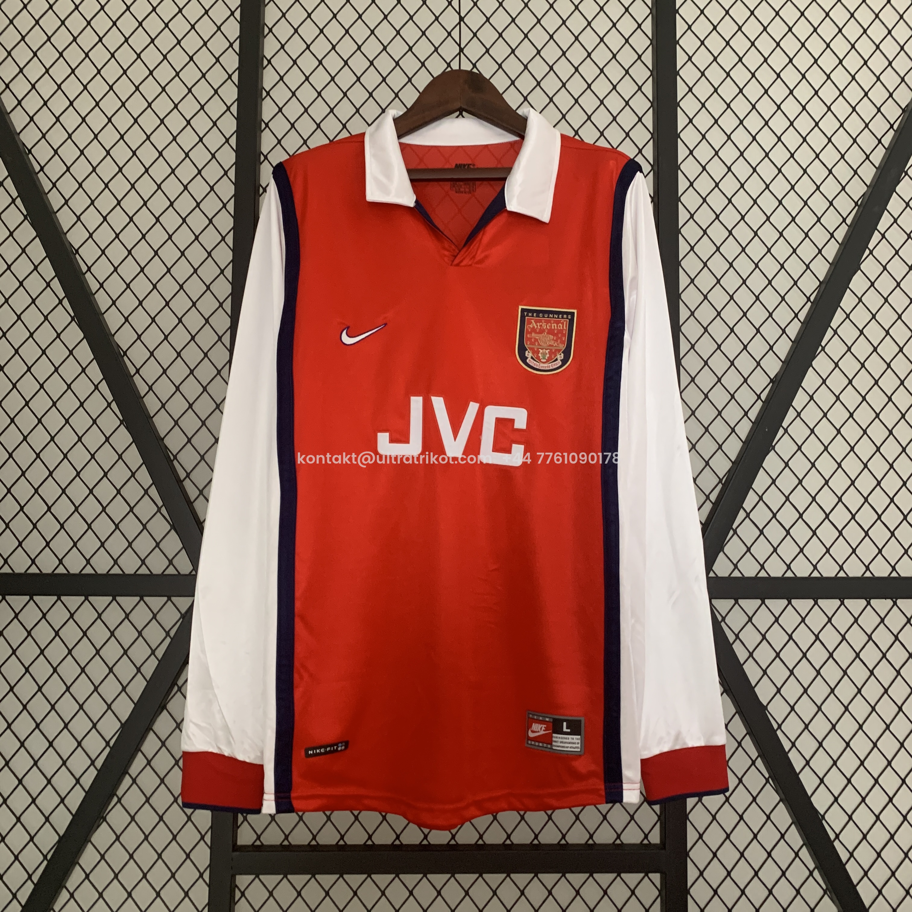UltraTrikot-Retro Arsenal 98-99 Home Long Sleeve Jersey