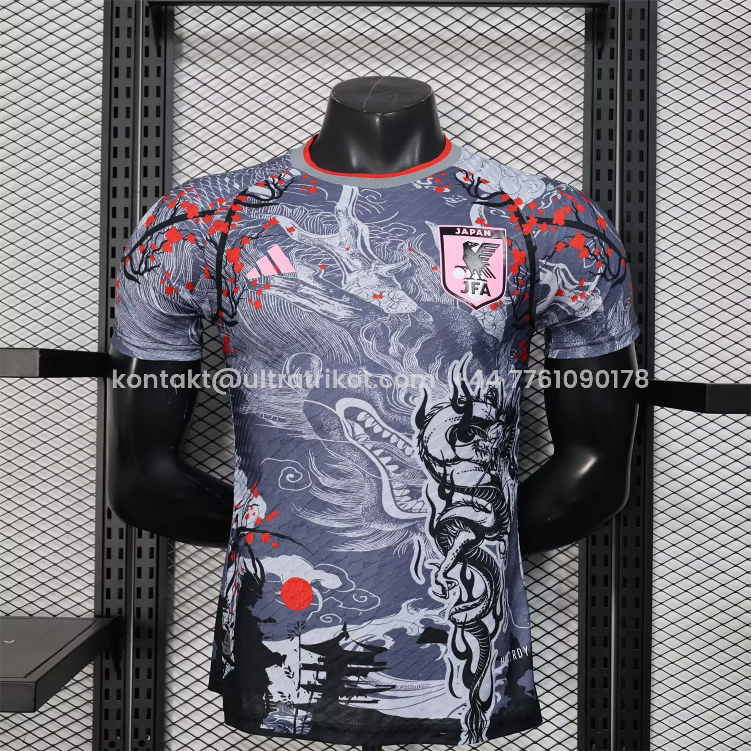 UltraTrikot-Japan 25-26 Black And Grey Dragon Special Edition Jersey - Player Version