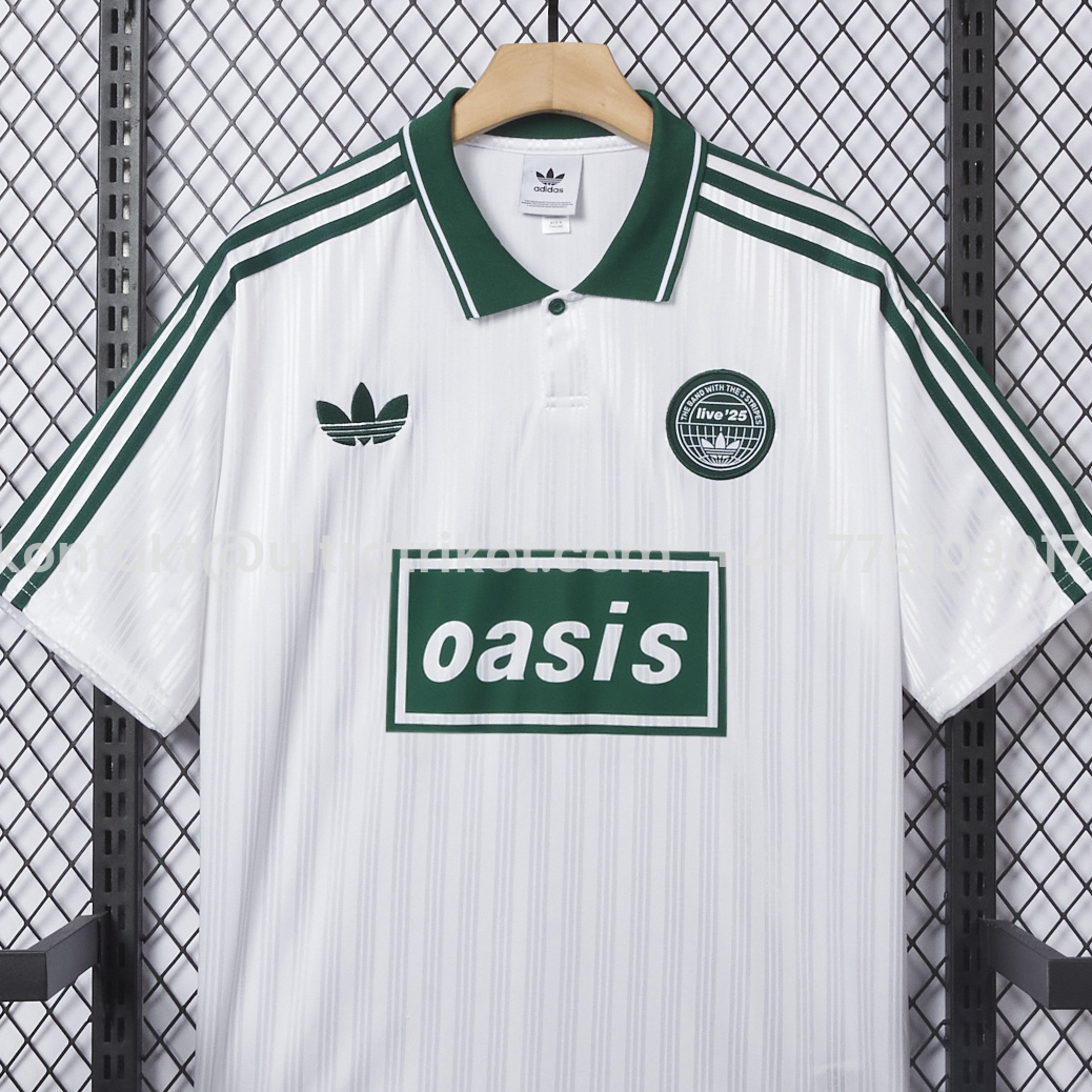 UltraTrikot-Bohemian 25-26 Oasis Originals Tour Light White Jersey With Number 25 - Fans Version