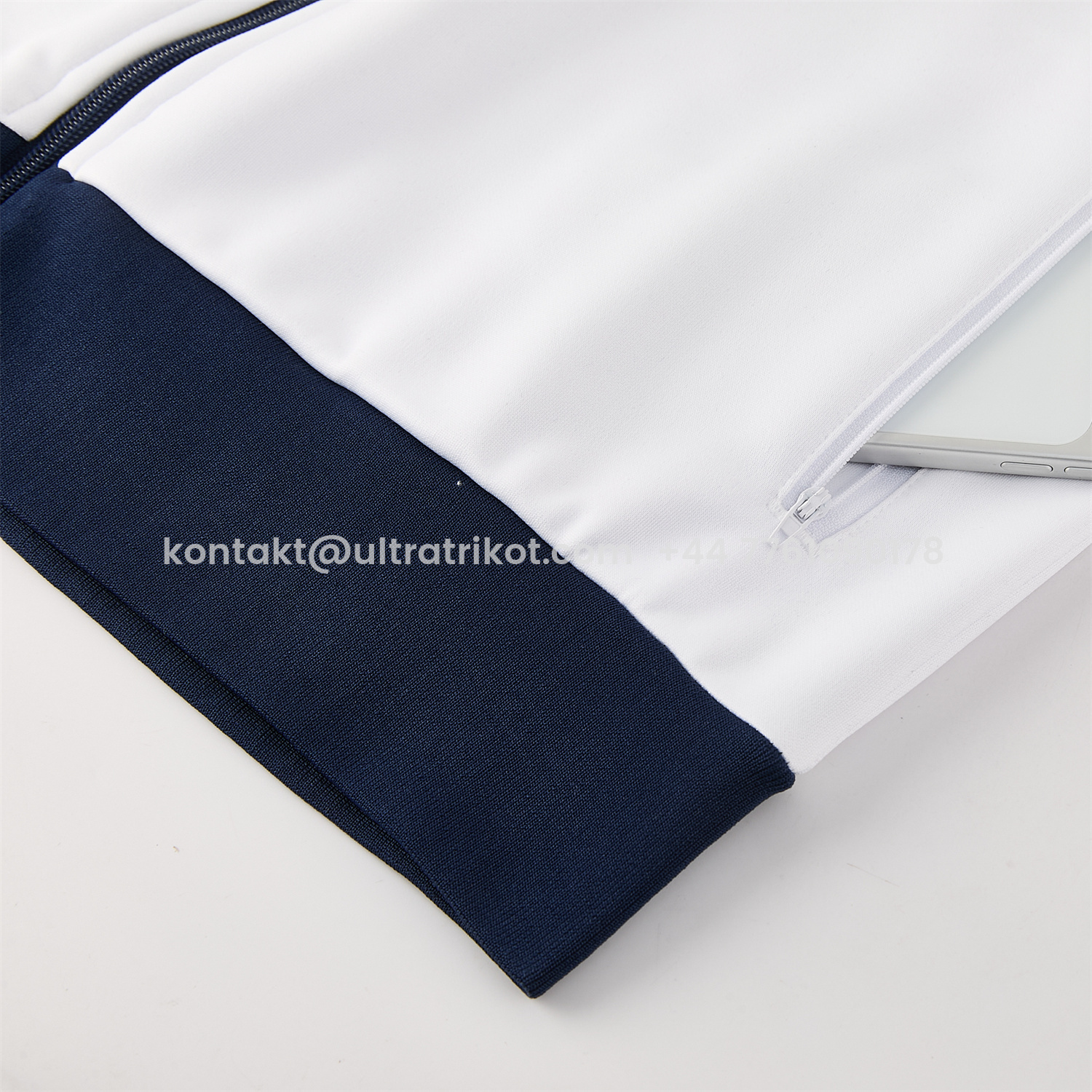 UltraTrikot-AS Roma 25-26 Originals LFSTLR Jacket Training Tracksuit - White Top and Blue Pant