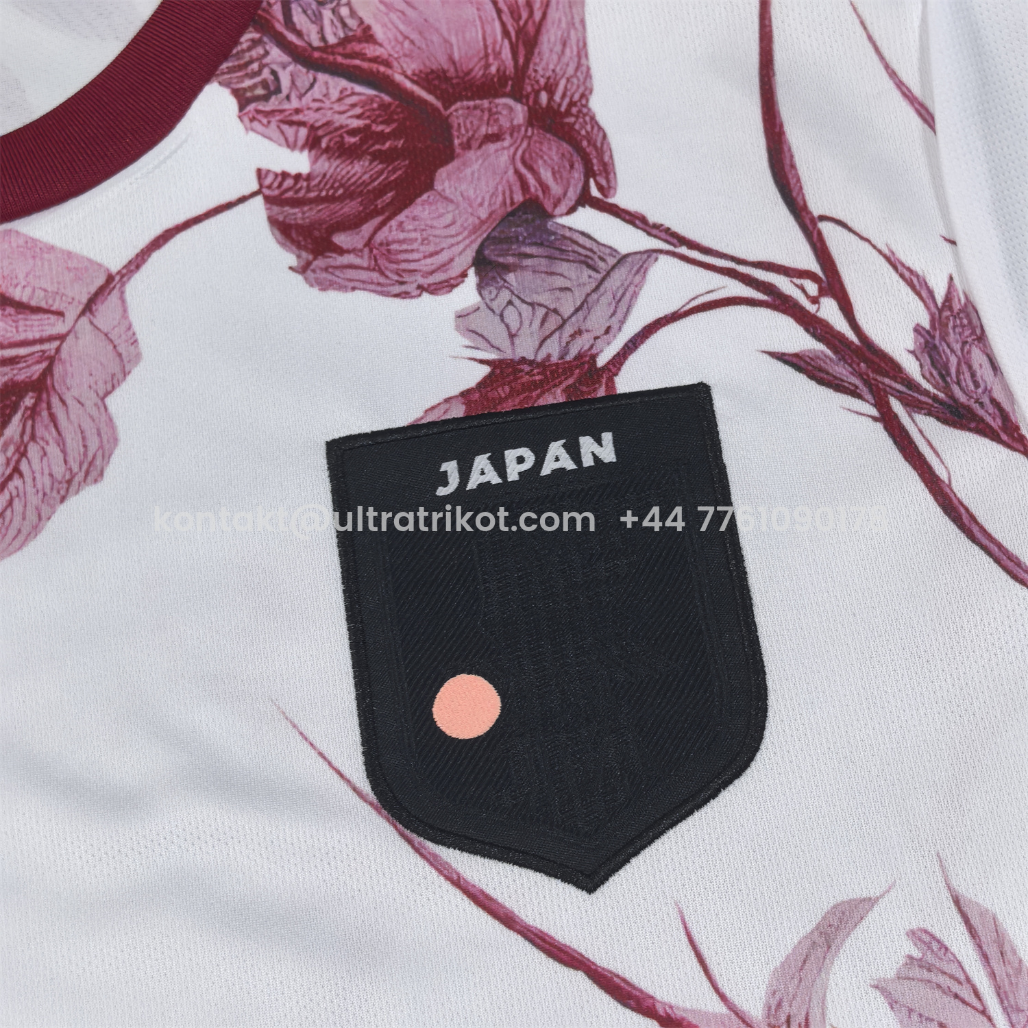 UltraTrikot-Japan 25-26 Red Flowers White Jersey - Fans Version